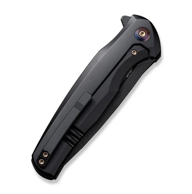 We Knife 601X Limited Edition - Black & Gold Titanium Handle with Black Stonewash 20CV Blade