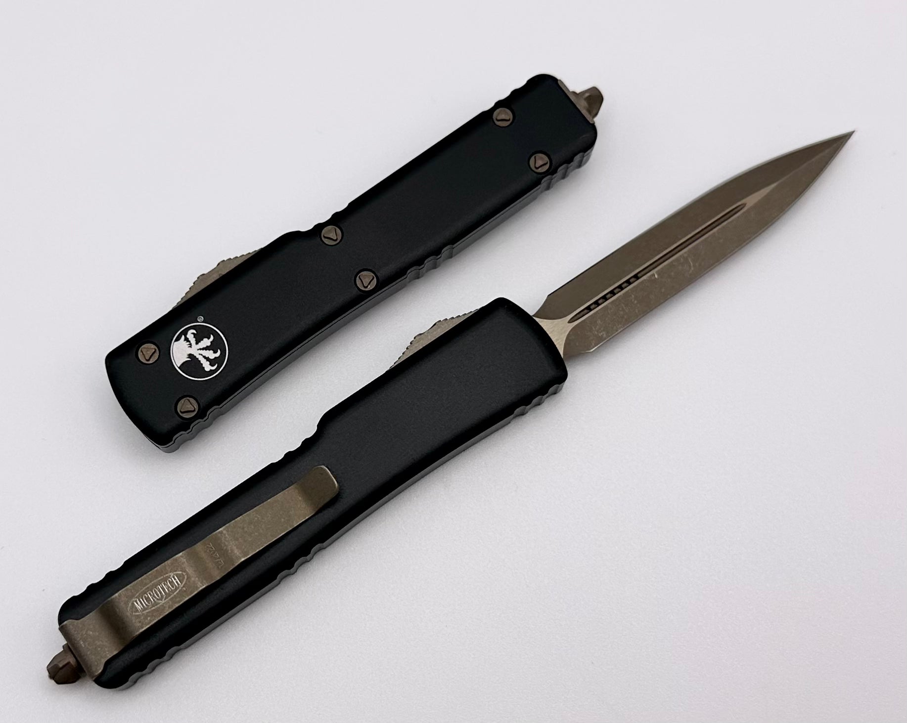 Premium Microtech UTX-70 D/E Bronze Apocalyptic Knife - Ultimate Compact EDC