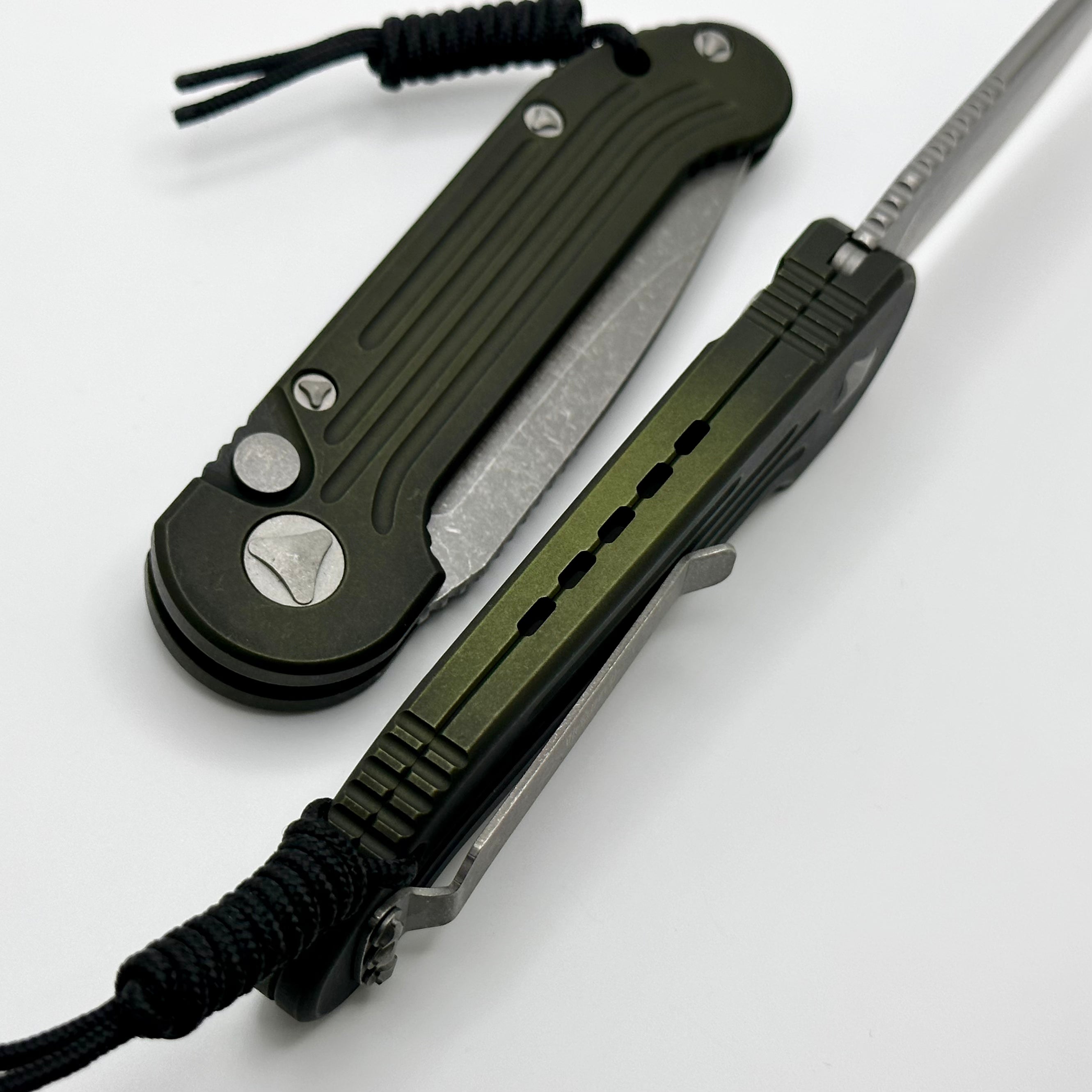 Microtech L.U.D.T Ultimate Tactical Folding Knife - Weathered OD Green & Apocalyptic Finish