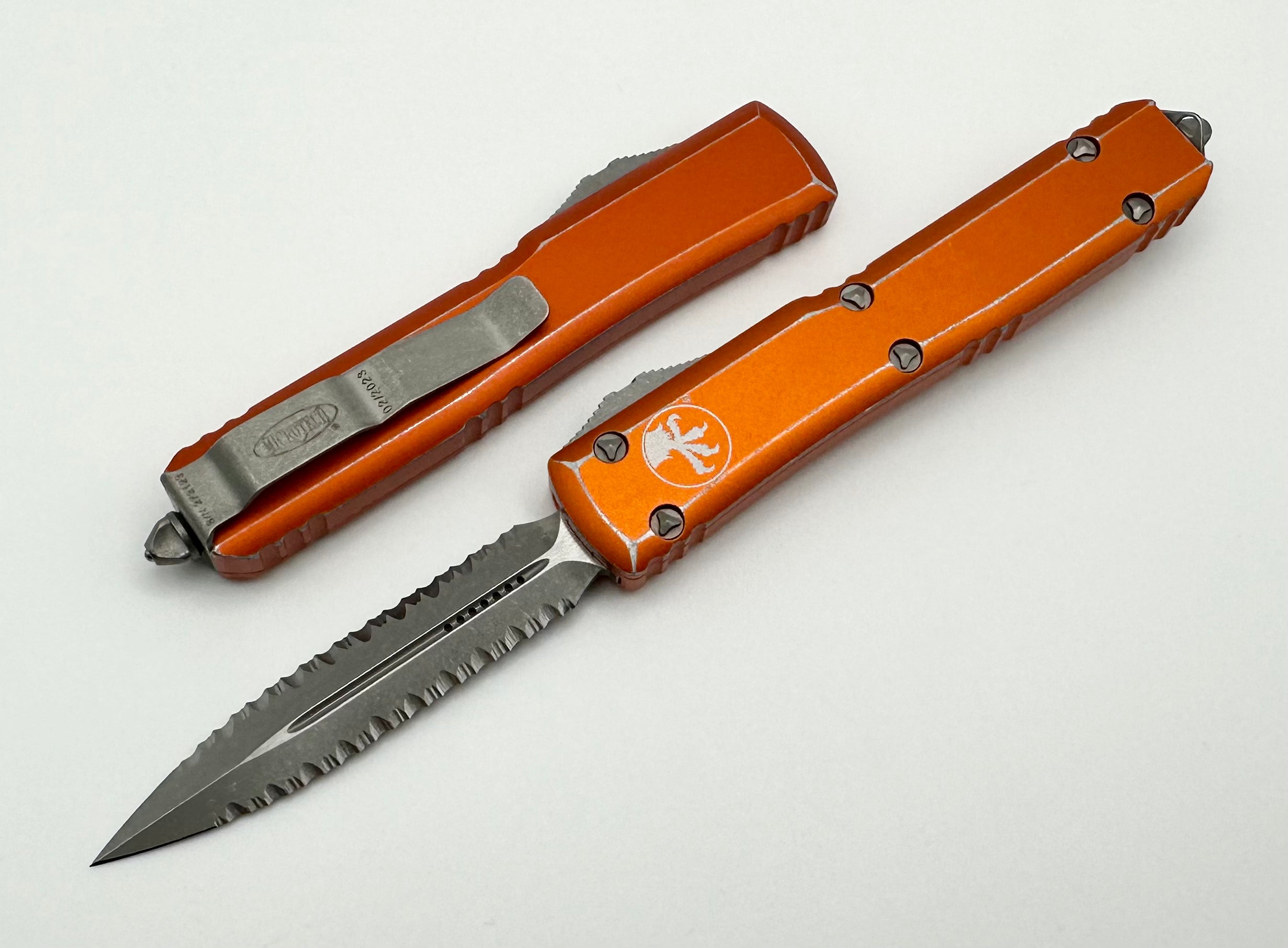 Microtech Ultratech Premium Double Edge Tactical Knife - Apocalyptic Orange