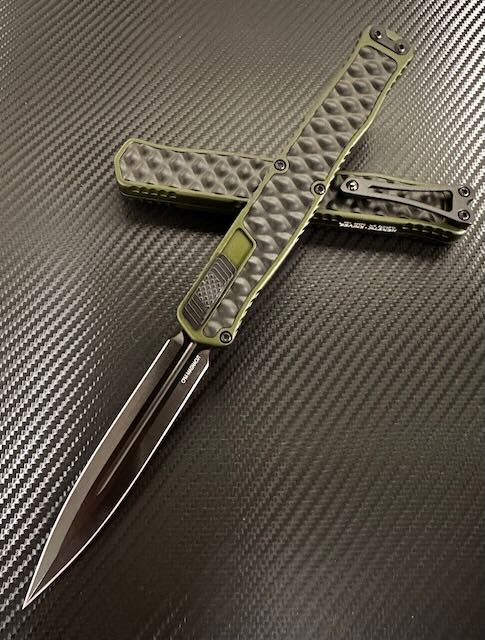 Heretic Knives Cleric II 2 OD Green & DLC Double Edge Magnacut - Premium Tactical Knife