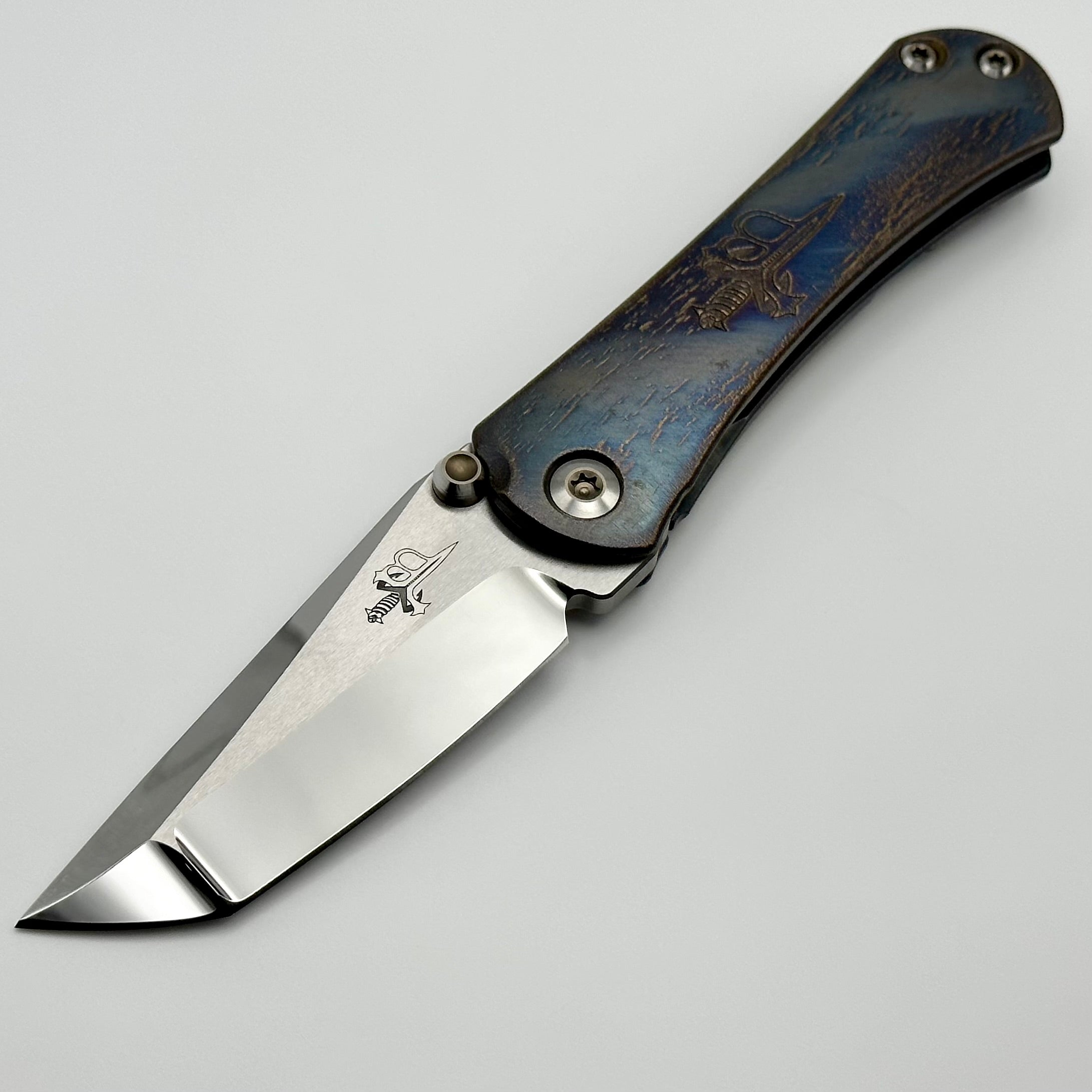 Premium Marfione Custom & Borka Blades SBTF Mirror Knife - M390 Steel, Cosmic Scales