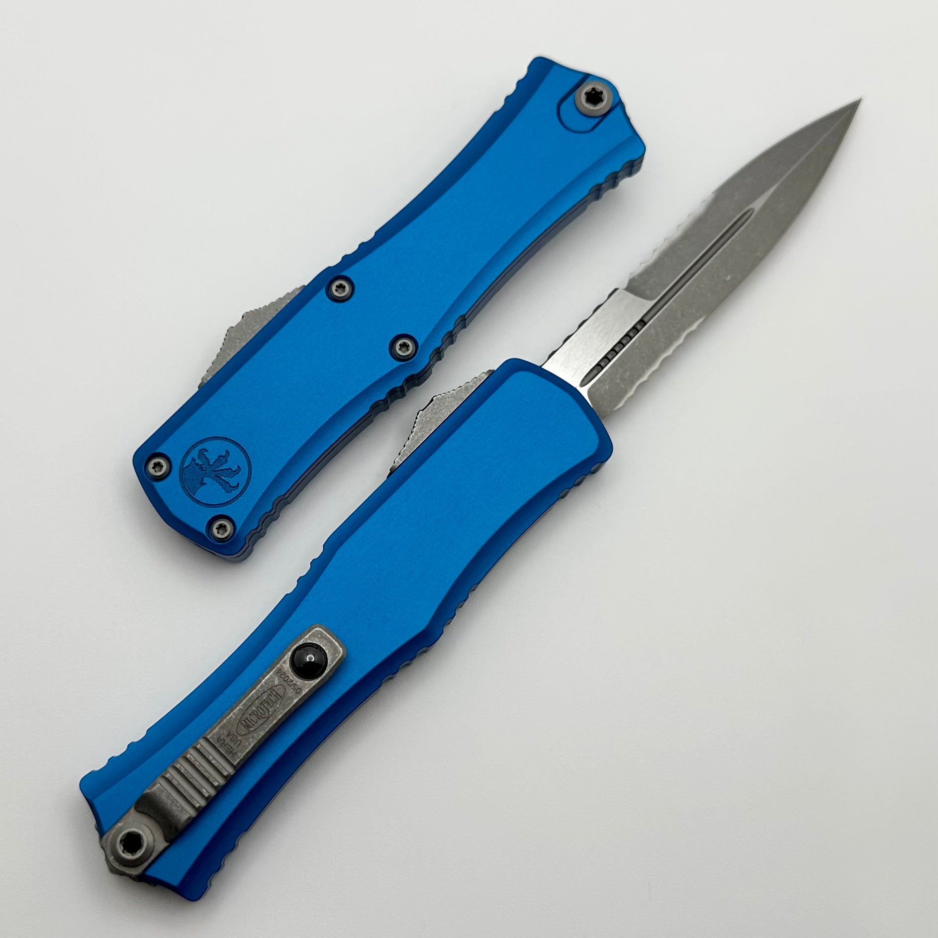 Microtech Mini Hera Apocalyptic Bayonet | Premium EDC Knife with M390MK Blade & Blue Handle