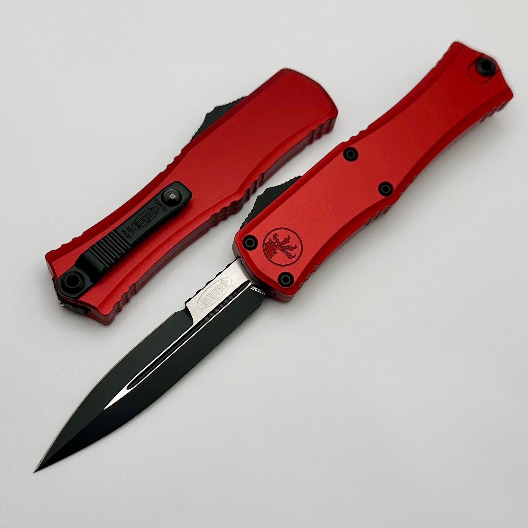 Microtech Mini Hera Red EDC Knife - Premium M390MK Blade with Bayonet Design