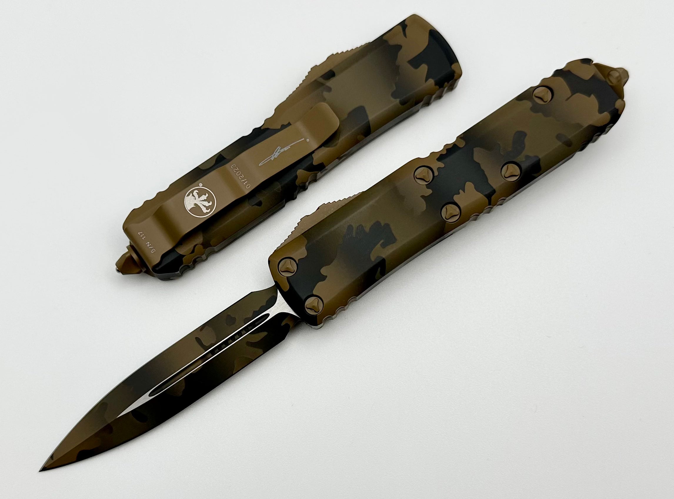 Microtech UTX-85 Double Edge Coyote Camo Tactical Knife