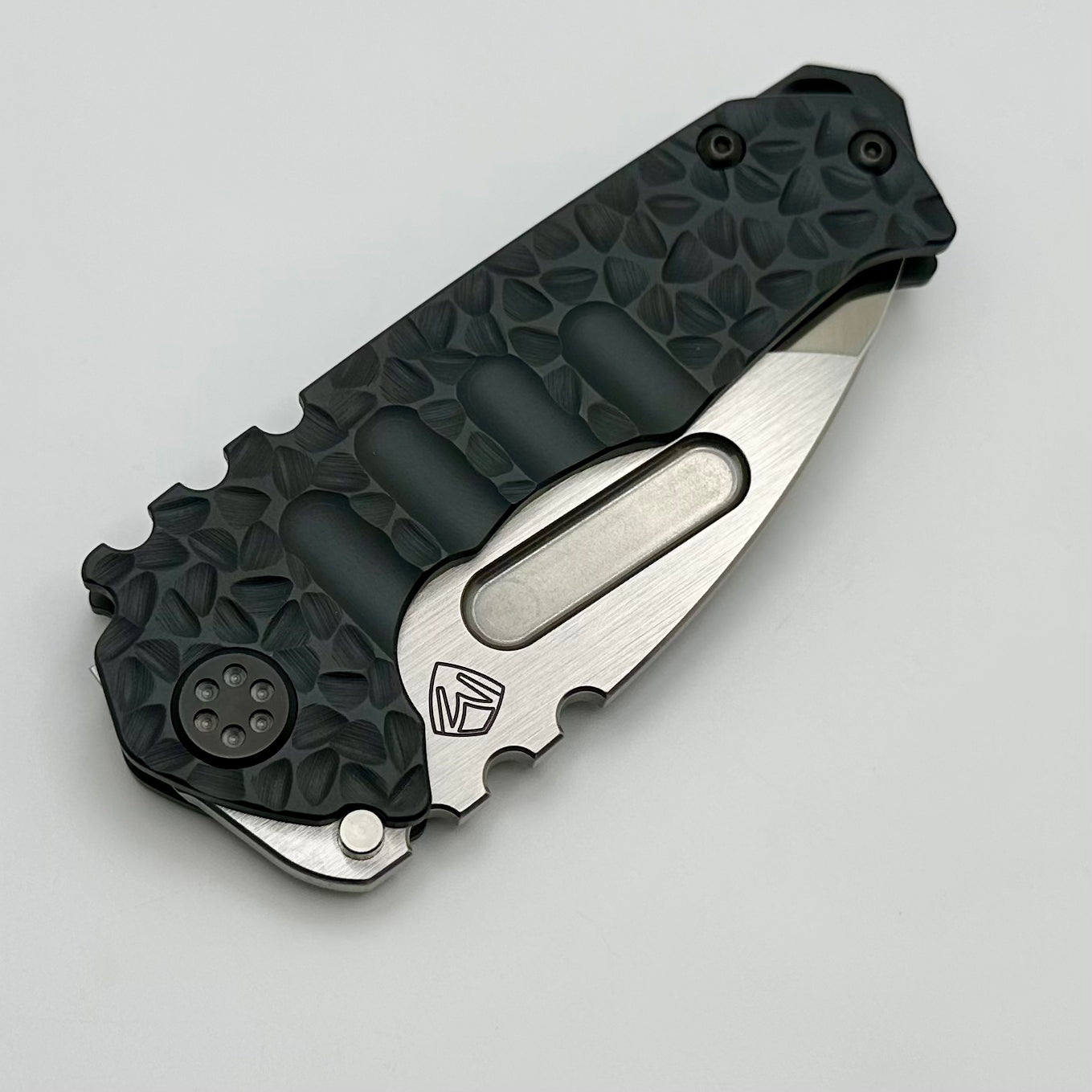 Medford Praetorian Genesis T DLC - Premium Tactical Folding Knife with Black Hardware & Satin S45VN Tanto Blade