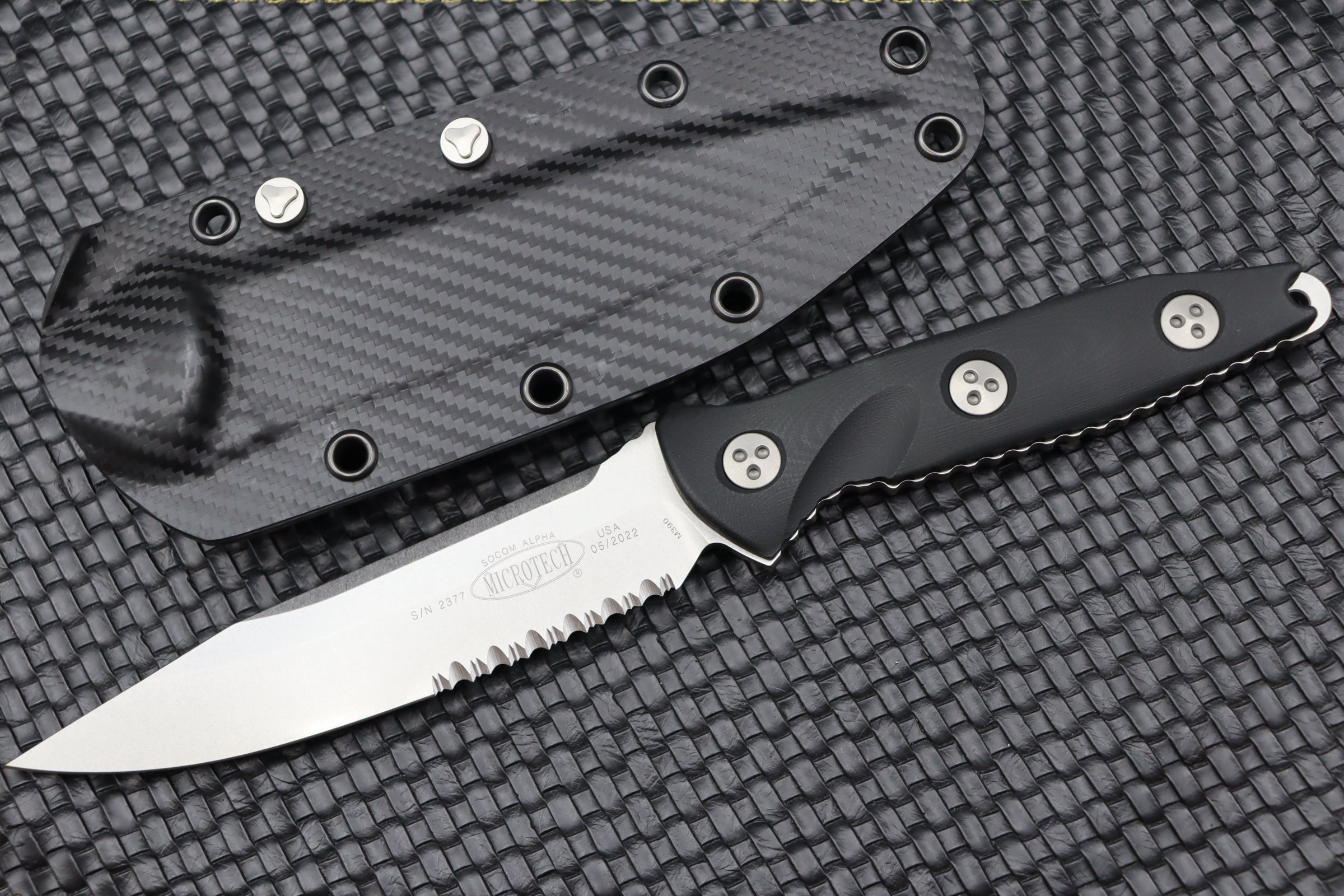 Microtech Socom Alpha Ultimate Tactical Knife - Partial Serrated Blade