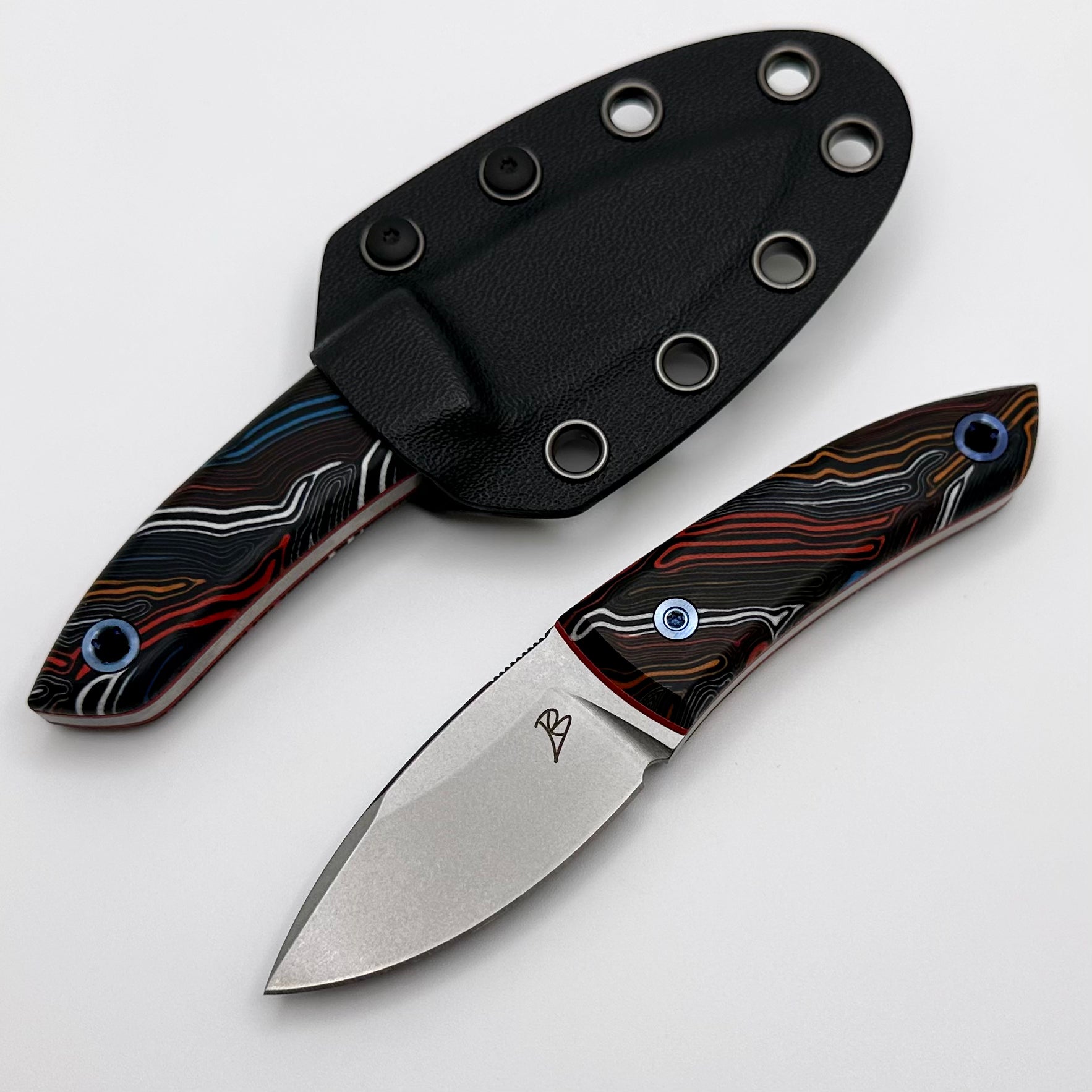 Mechforce Knives Ben Krein Collar Forager Fixed Blade - Premium MagnaCut Steel & Topo G-10 Handle