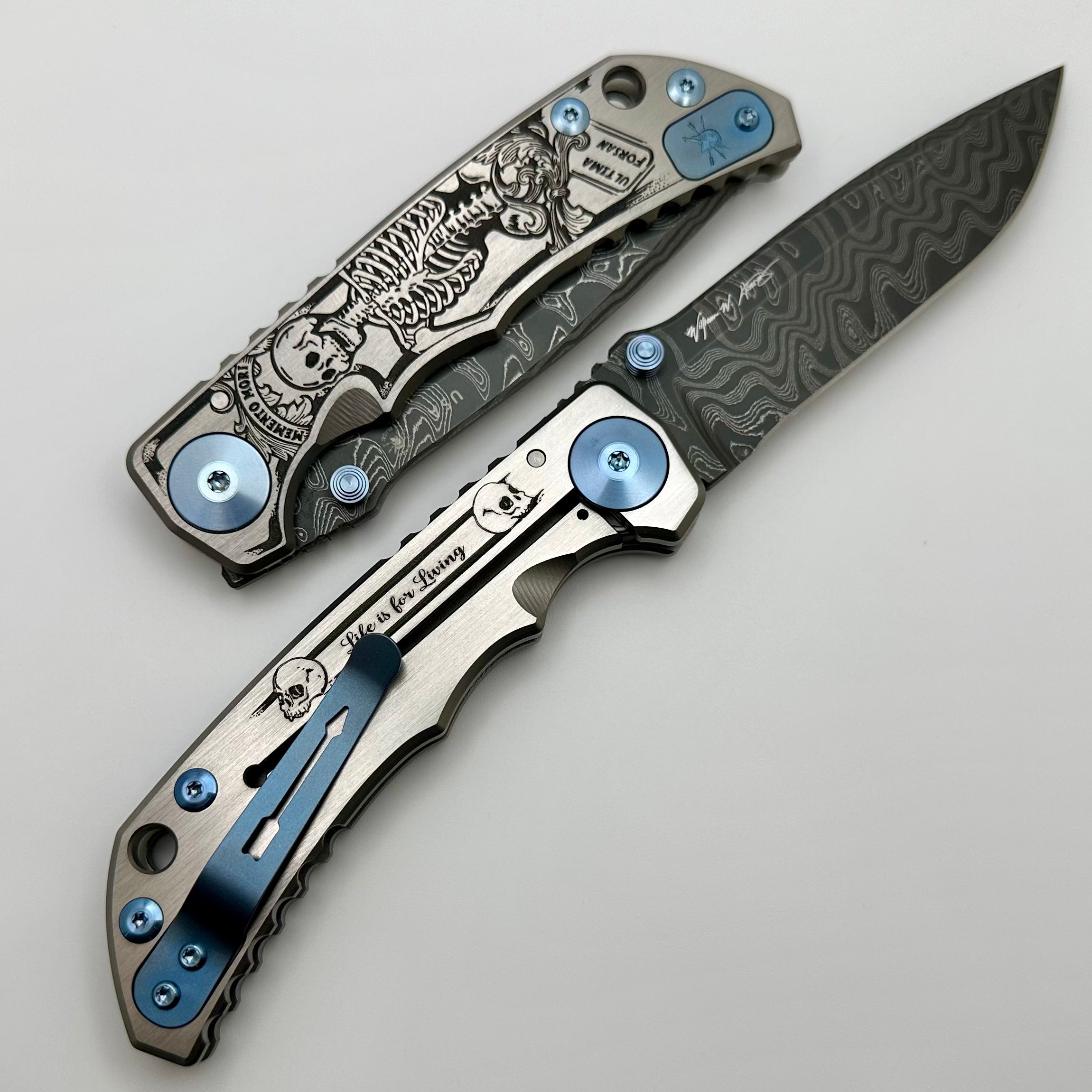 Spartan Blades Harsey Folder 2023 Memento Mori Edition - Premium Damascus Folding Knife