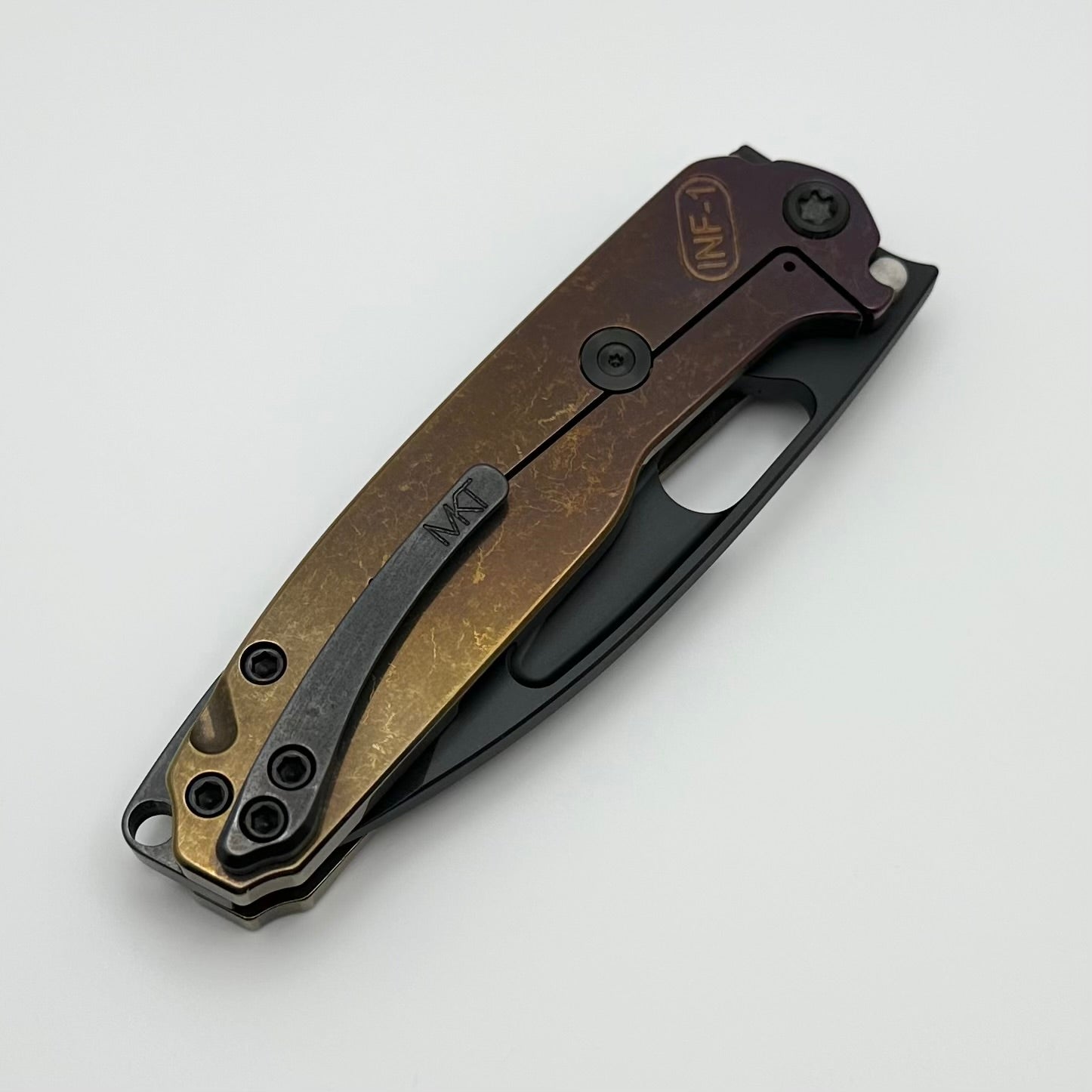 Medford Knife Infraction DLC S45 | Premium Bronze/Violet Fade Handles with Black Hardware