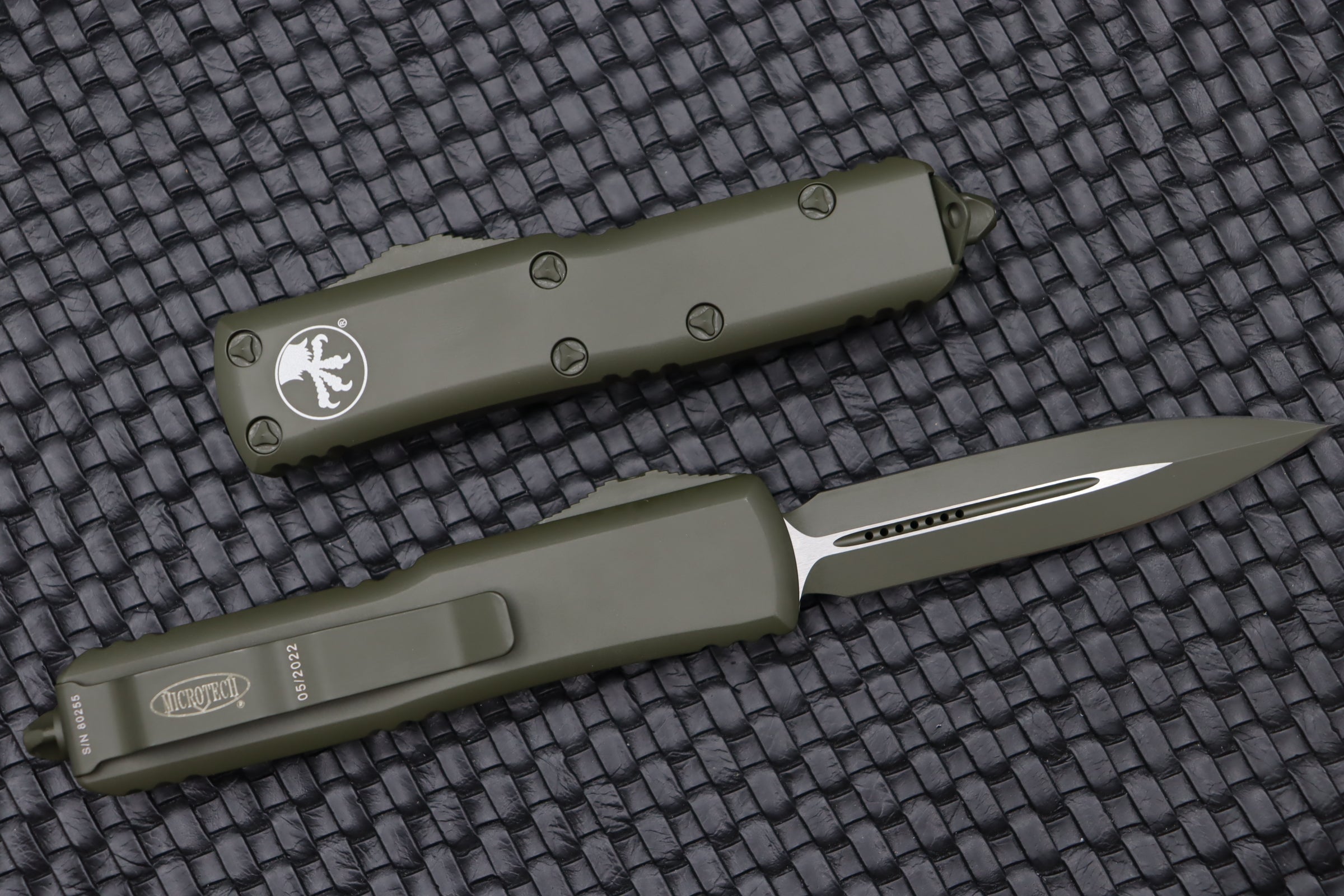 Microtech UTX-85 Double Edge Cerakote OD Green Premium EDC Knife