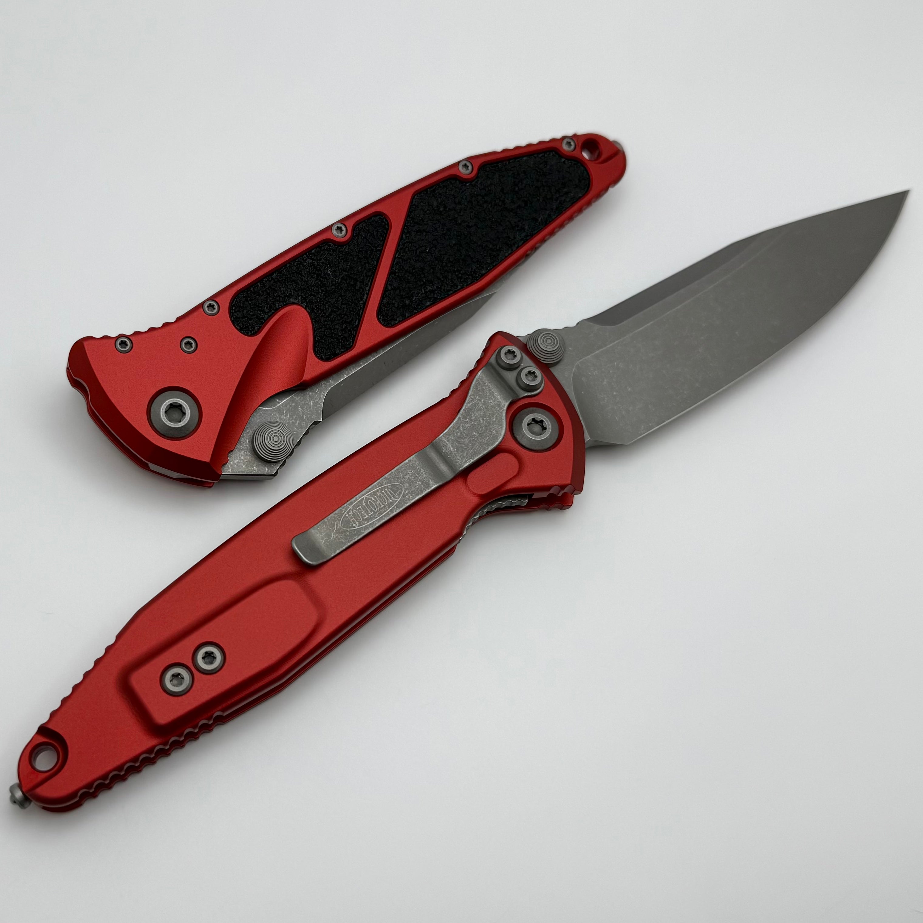 Microtech Socom Elite S/E Manual Tactical Knife - Red Apocalyptic Finish