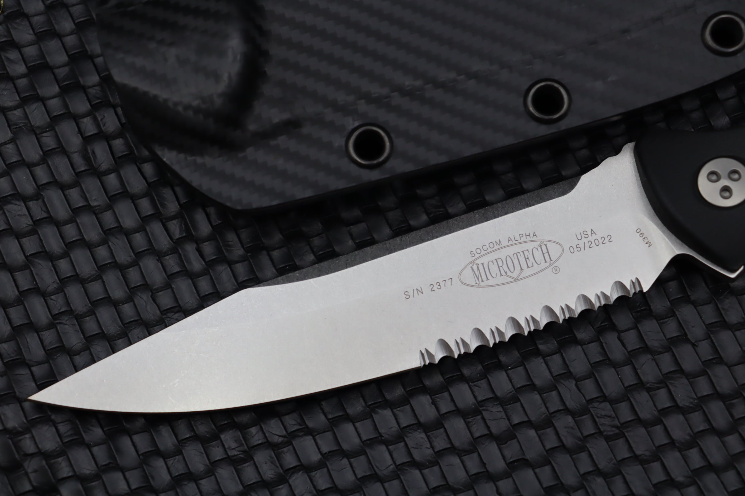 Microtech Socom Alpha Ultimate Tactical Knife - Partial Serrated Blade