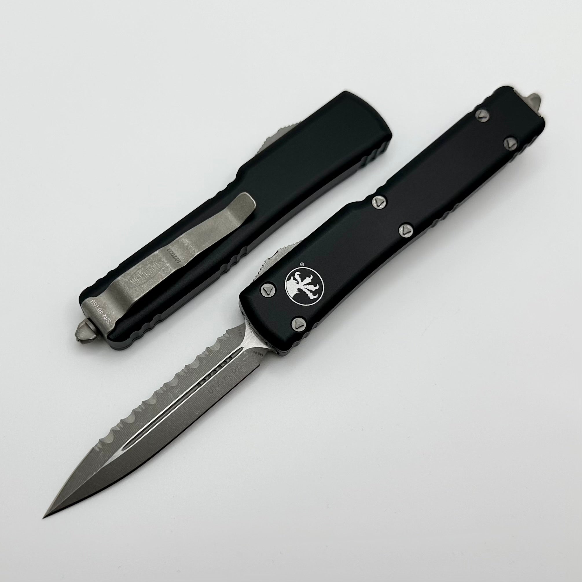 Premium Microtech UTX-70 Apocalyptic Tactical Knife - Double Edge Serrated