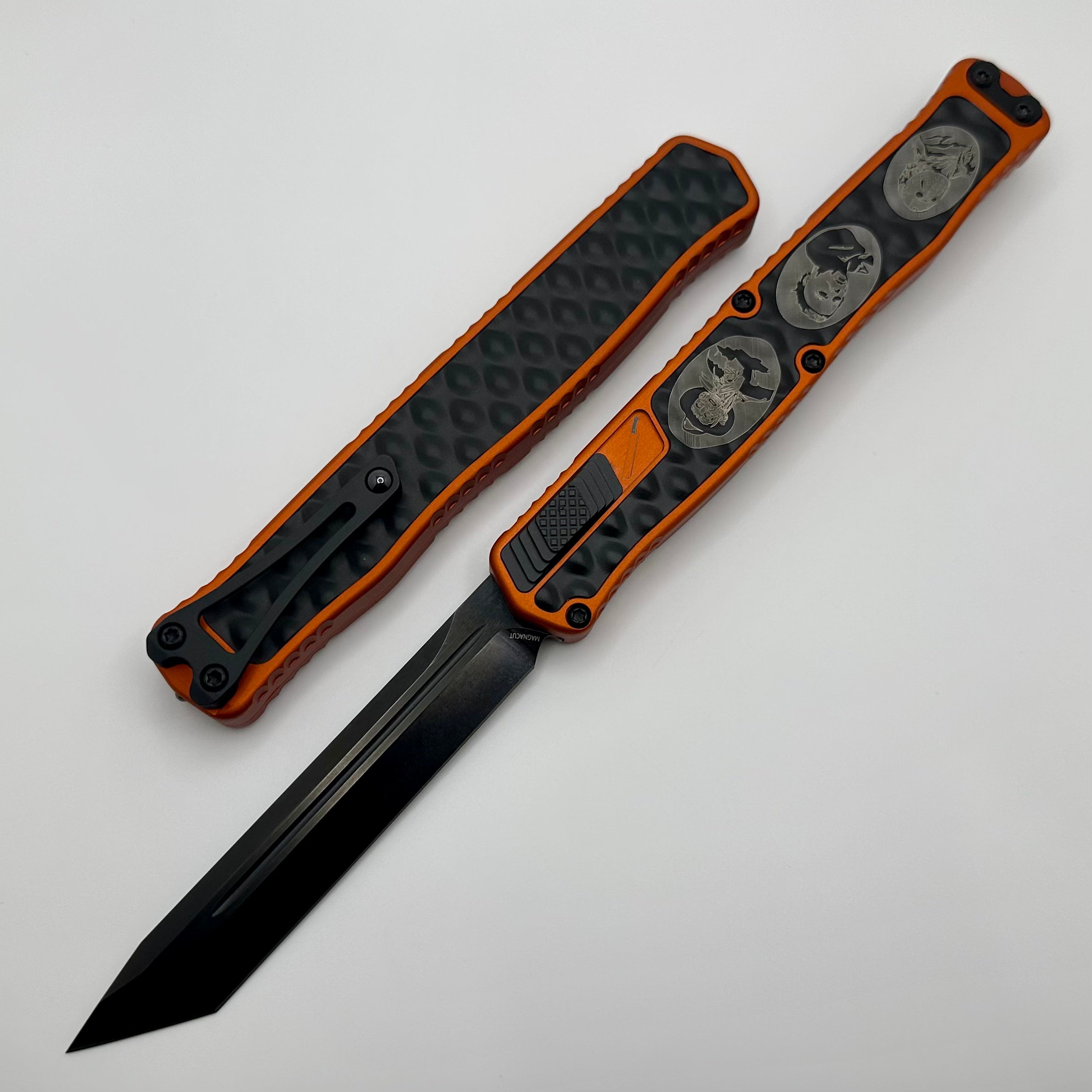 Heretic Knives Cleric II 2 Halloween 2023 Limited Edition - Orange & DLC Tanto Magnacut