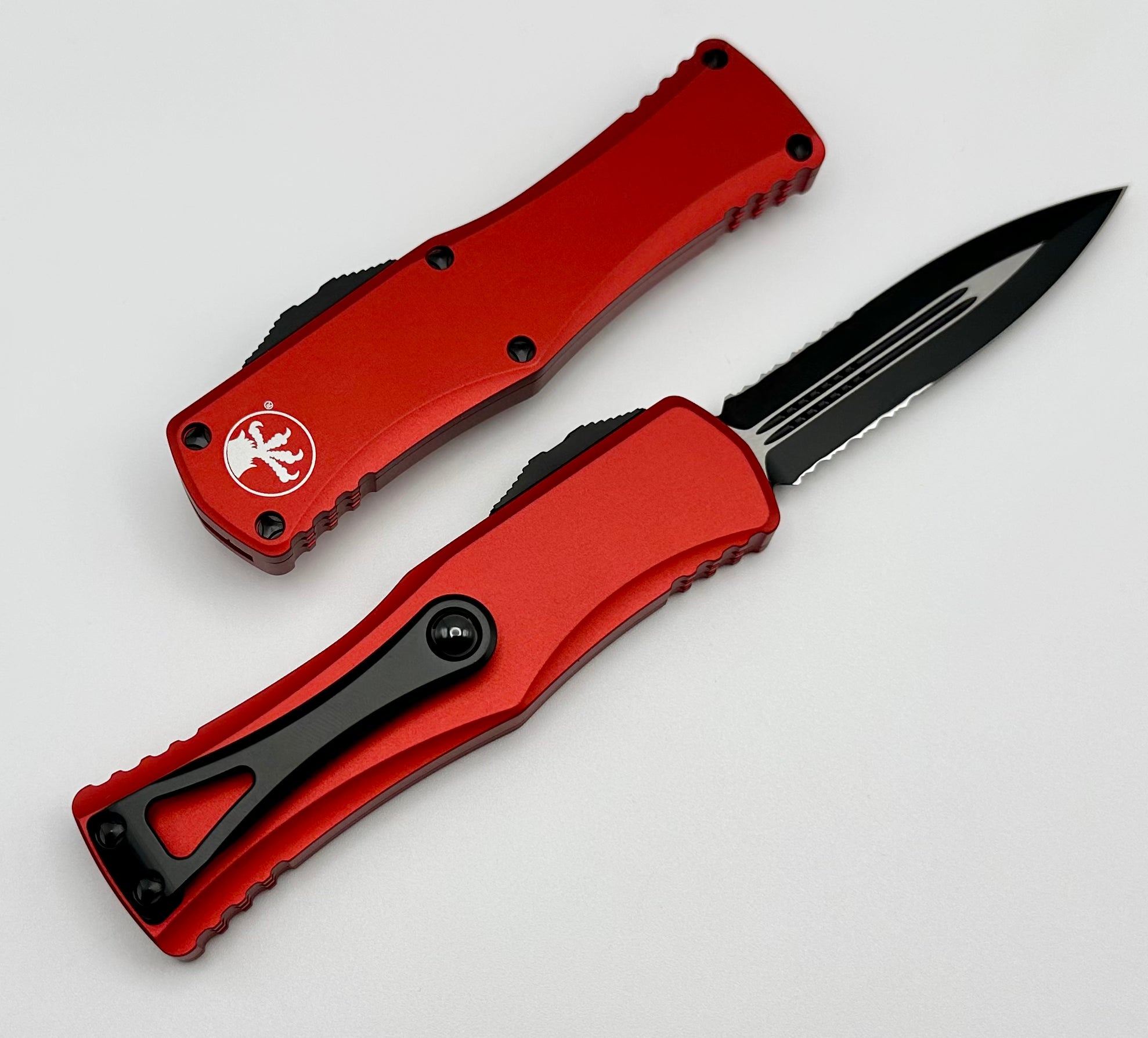 Microtech Hera Double Edge Tactical Knife - Black & Red | M390 Steel