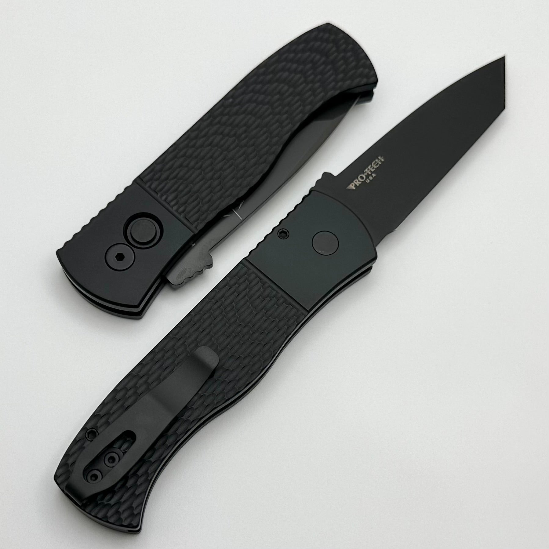 Pro-Tech Emerson CQC7 Auto Tactical Knife - Premium DLC Tanto Blade & Textured Black Handle