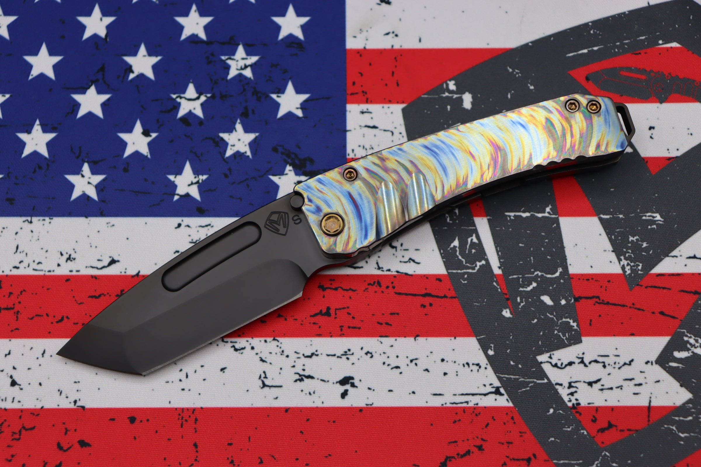 Medford Midi Marauder S35 Drop Point Knife - Premium PVD Finish & Tsunami Handle