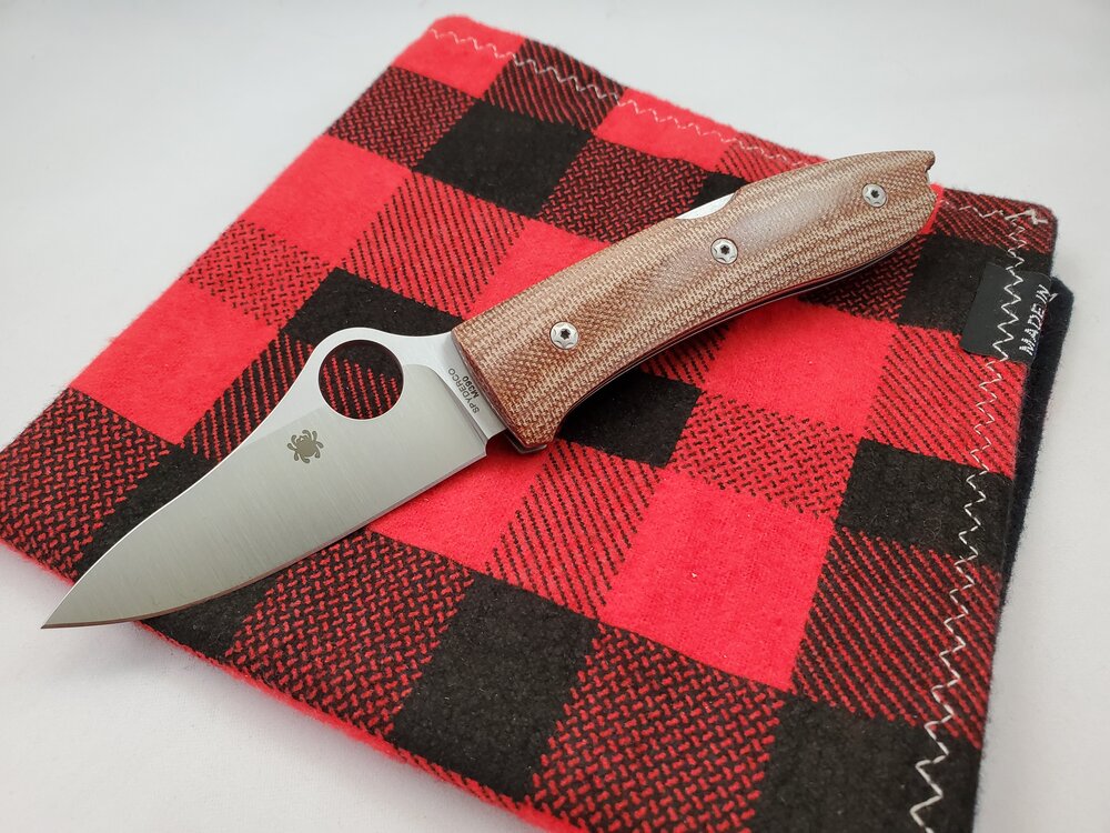 Premium Spyderco SpyOpera Brown Canvas Micarta Folding Knife - Ultimate Utility Design