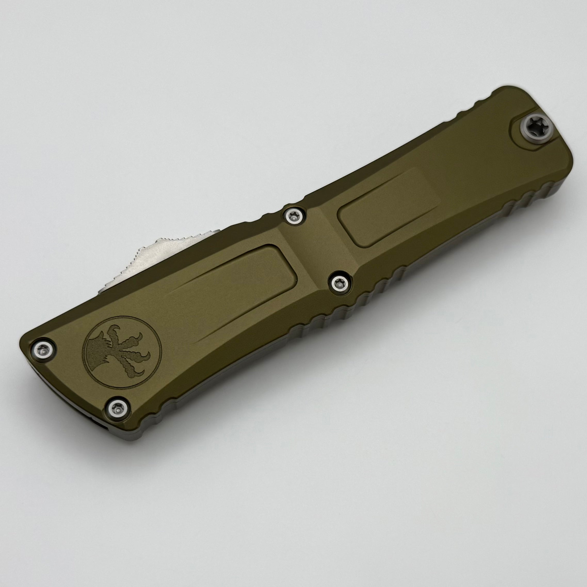 Microtech Premium Combat Troodon Gen III Tanto Knife - OD Green Handle