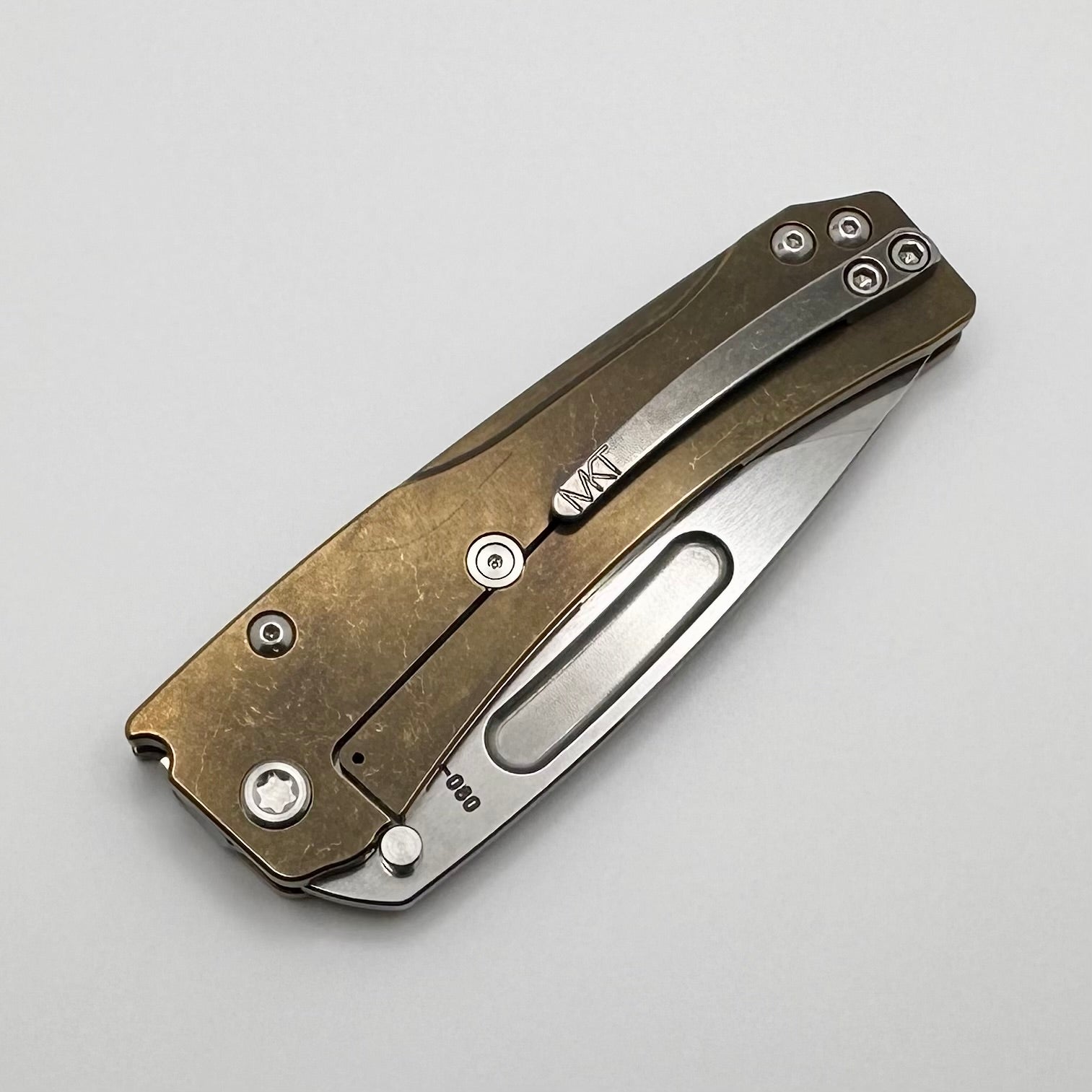 Medford Slim Midi LH: Premium Left-Handed EDC Knife with Bronze Tumbled Handles