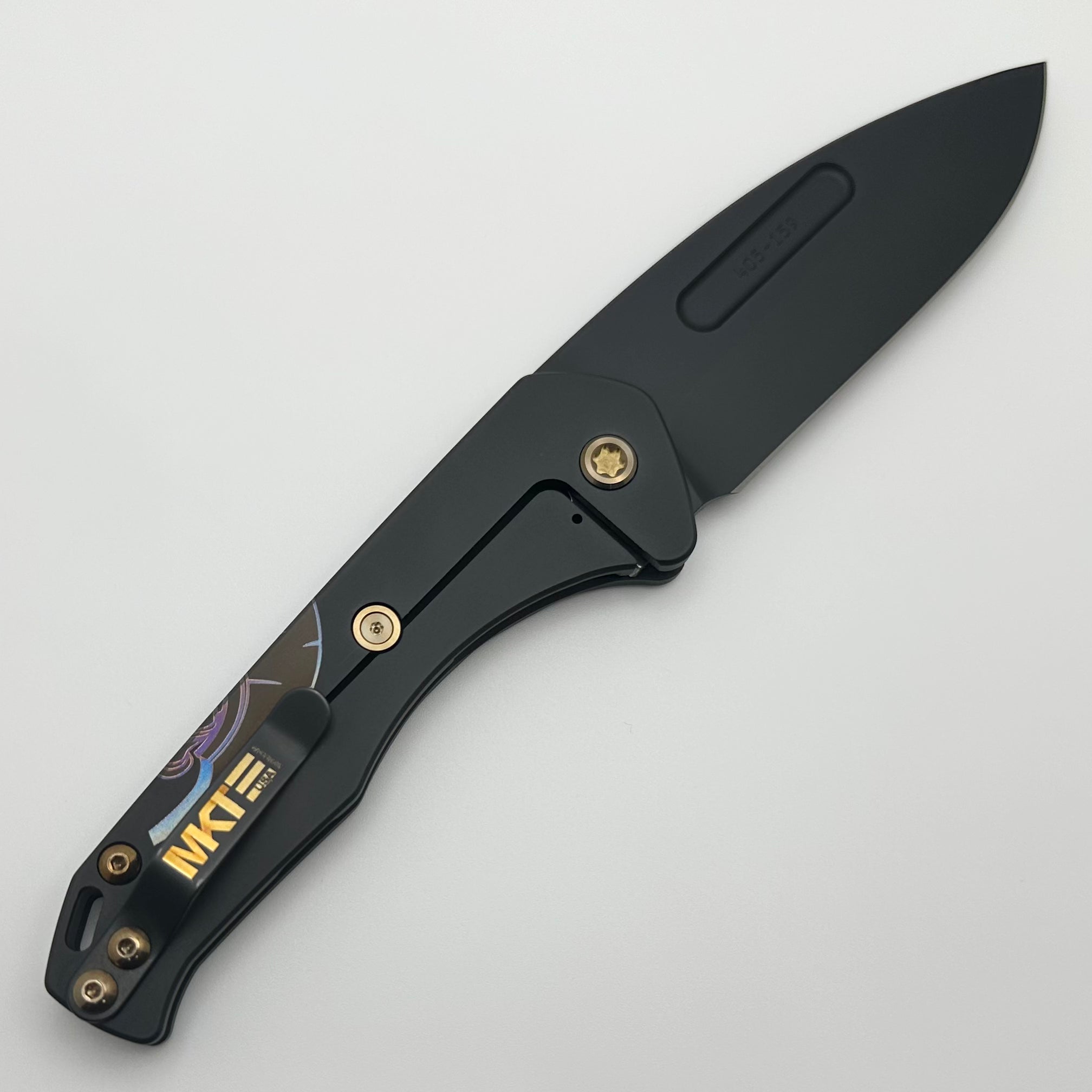 Medford Praetorian Slim S35VN DLC Drop Point Knife with Ghost Moon Labe Handles & Bronze Hardware - Premium Tactical EDC