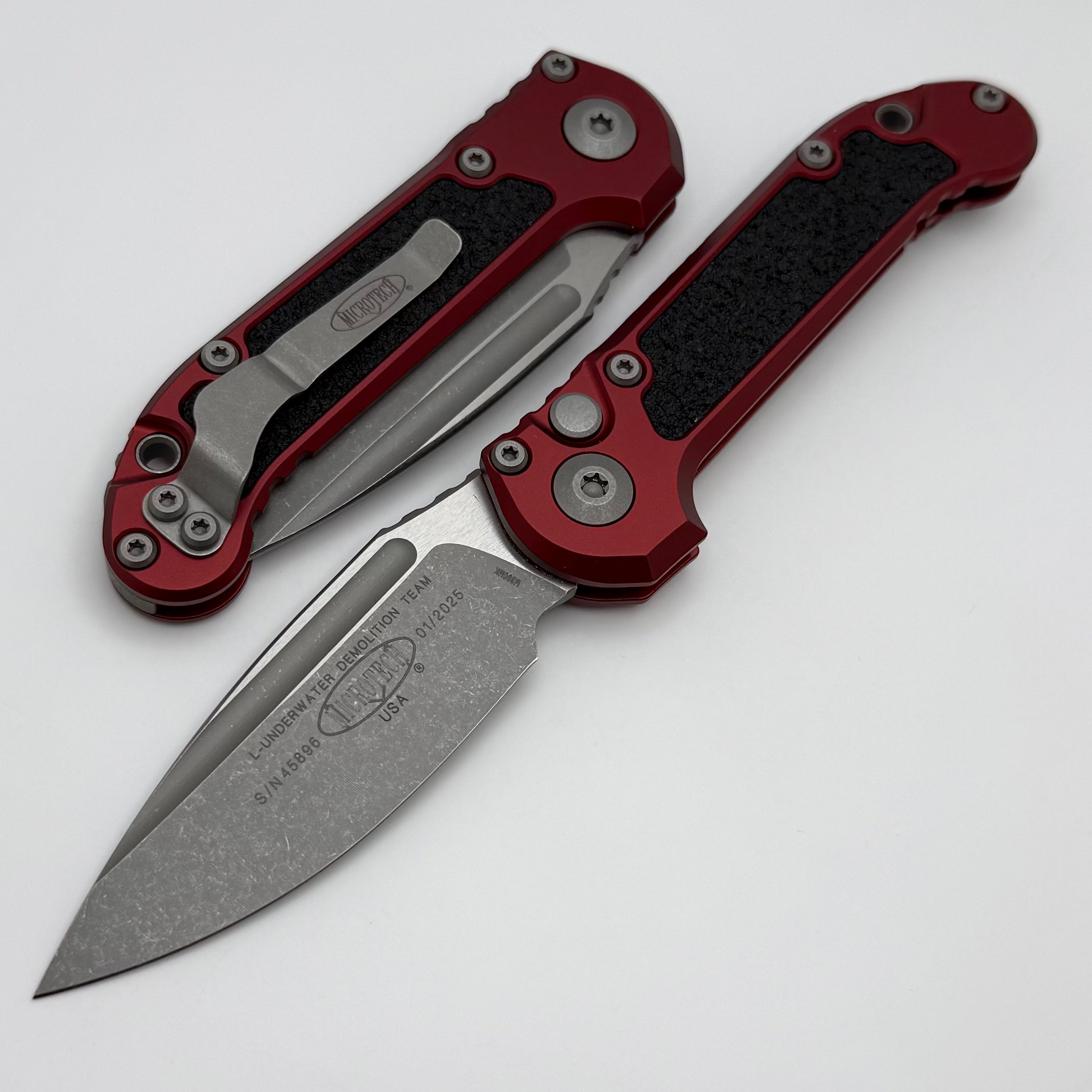 Premium Microtech LUDT Gen III Apocalyptic Drop Point Knife - Merlot Handle