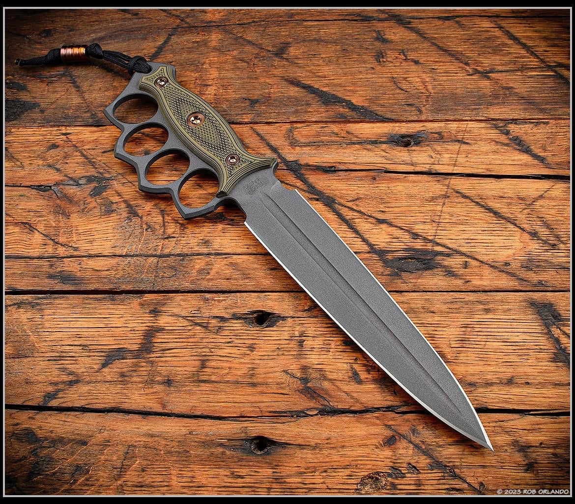 RMJ Tactical Lady Death - Premium MagnaCut Fixed Blade with G-10 Handle