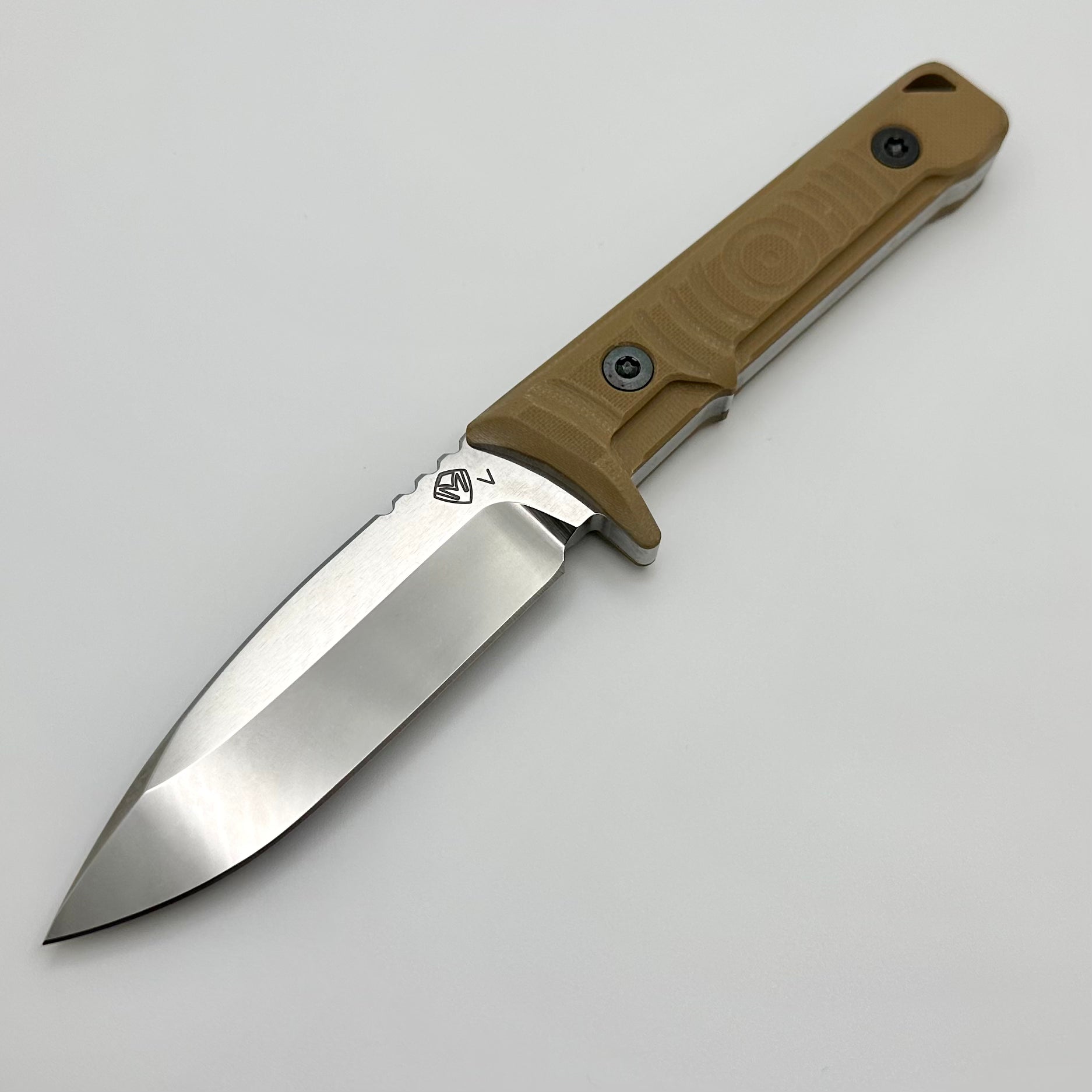 Medford Mizuchi Coyote & Tumbled Polished 20CV Fixed Blade - Premium Tactical Knife