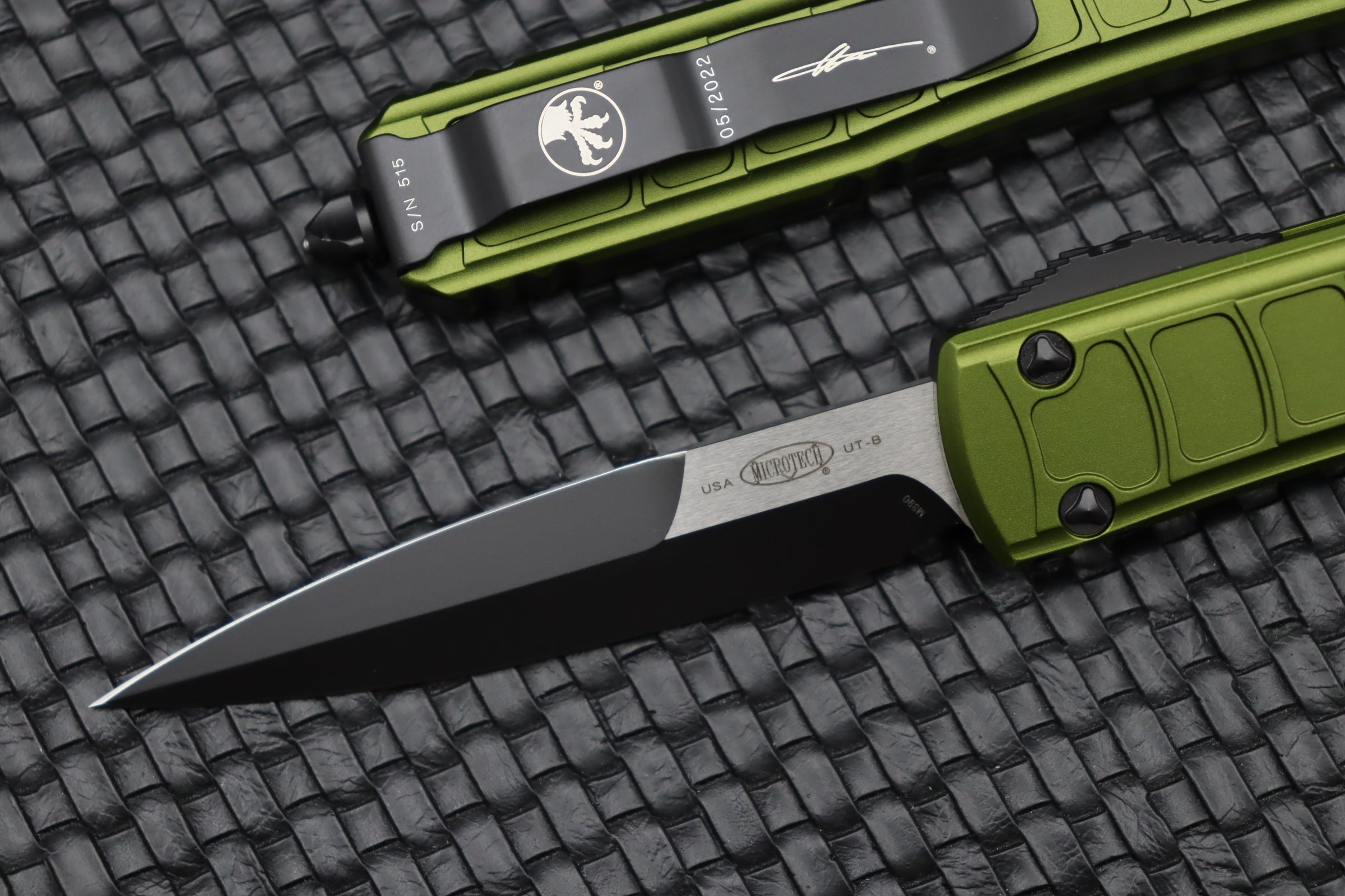 Microtech Ultratech 2 Stepside Bayonet - Premium Black & OD Green Tactical Knife