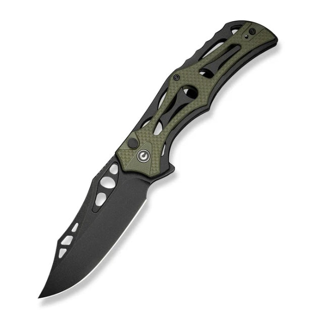 Civivi Biophase Premium Button Lock Knife - Nitro-V Blade & OD Green G10 Handles