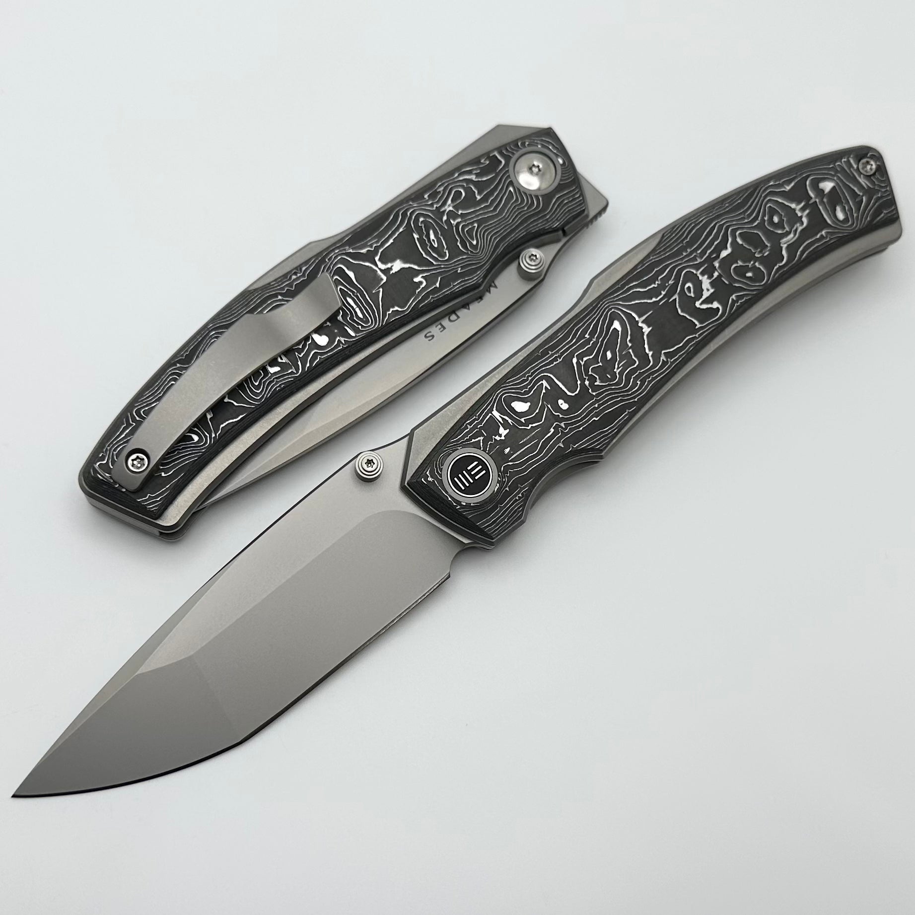 WE Knife Co. Swordfin Premium EDC Knife - 20CV Blade with Carbon Fiber & Titanium Handles