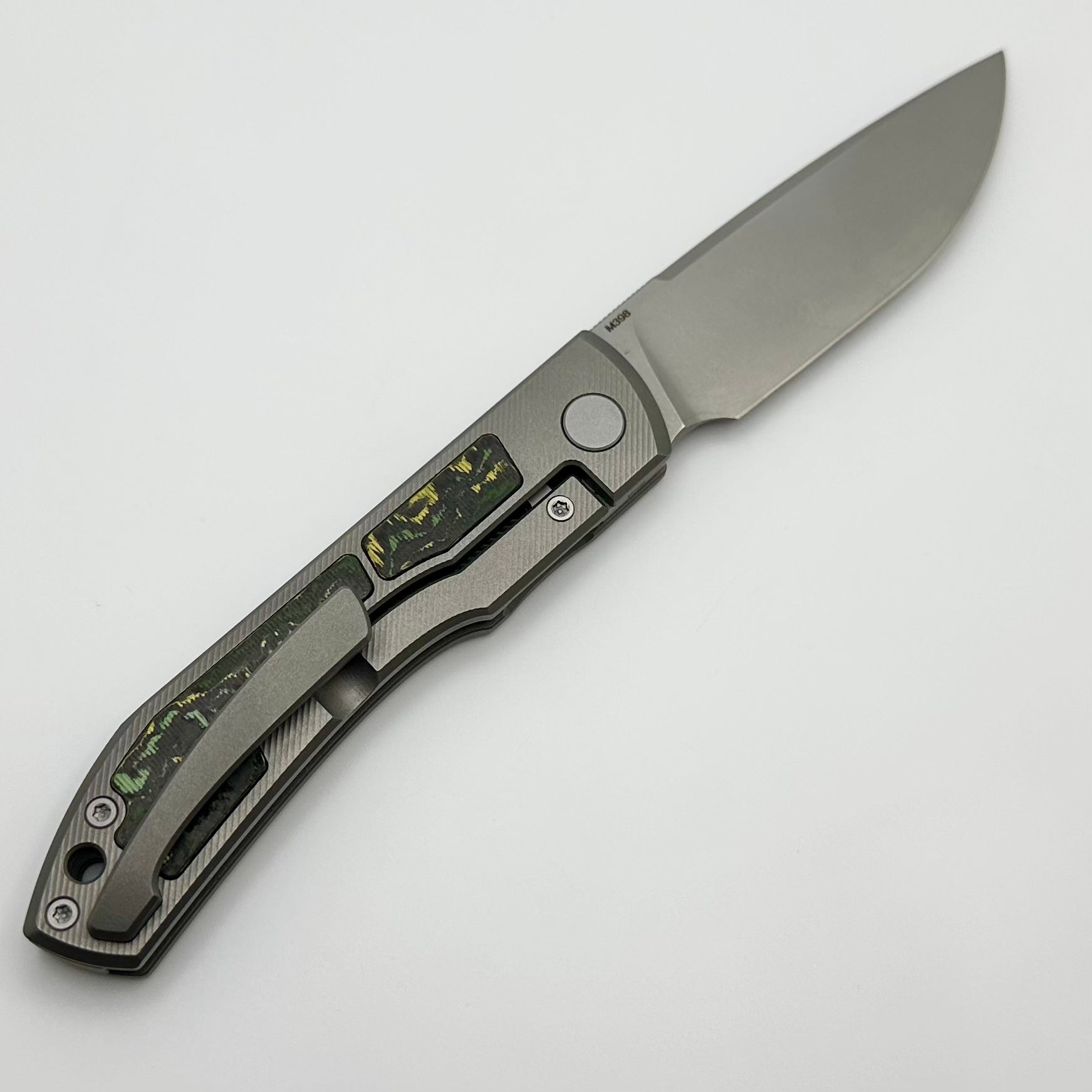 Ultimate Uldanov Sierra Flipper Knife - Premium M398 Steel & Toxic Storm Carbon Fiber Design