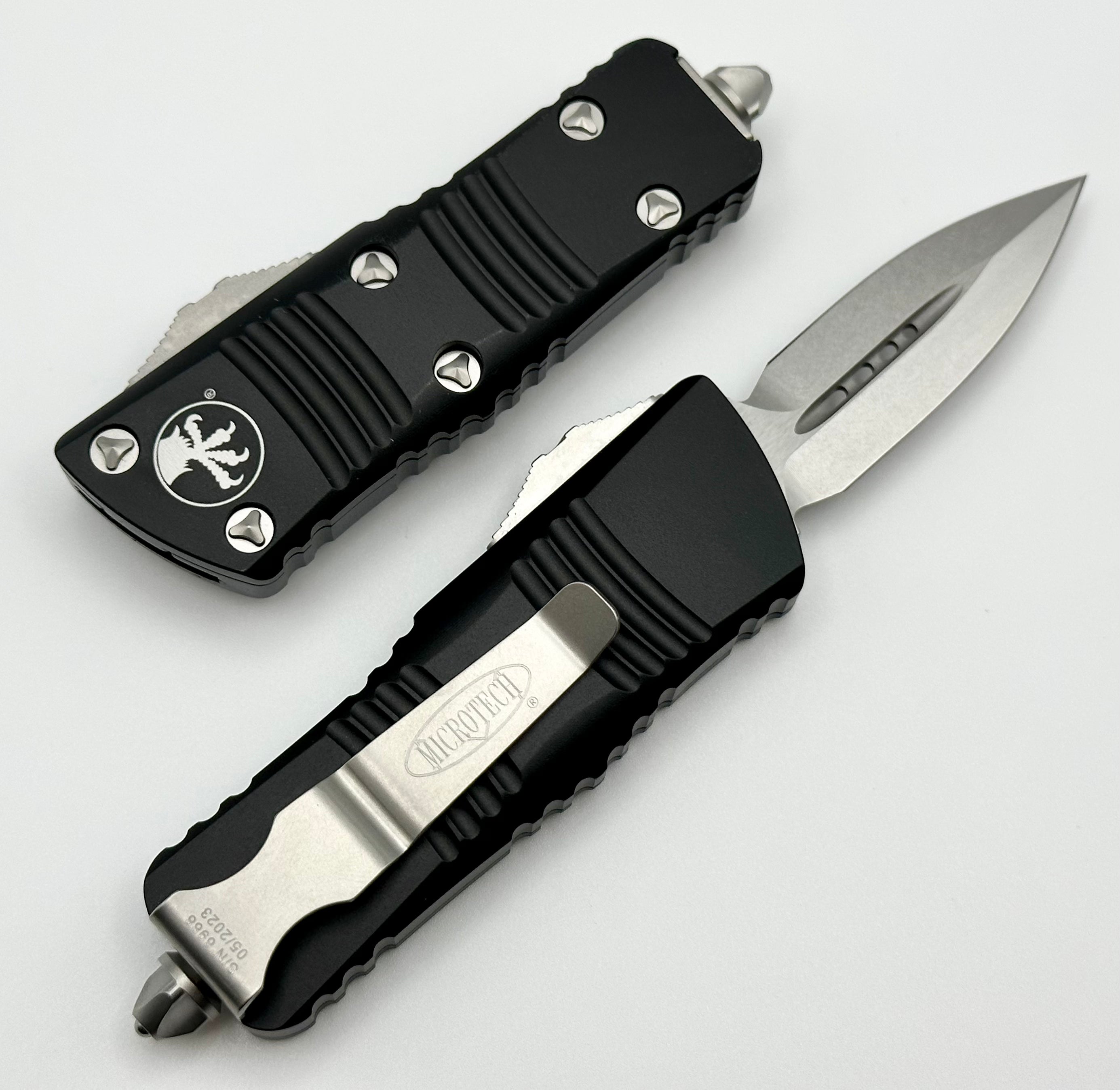 Microtech Mini Troodon D/E Stonewash & Black - Ultimate Everyday Carry Knife