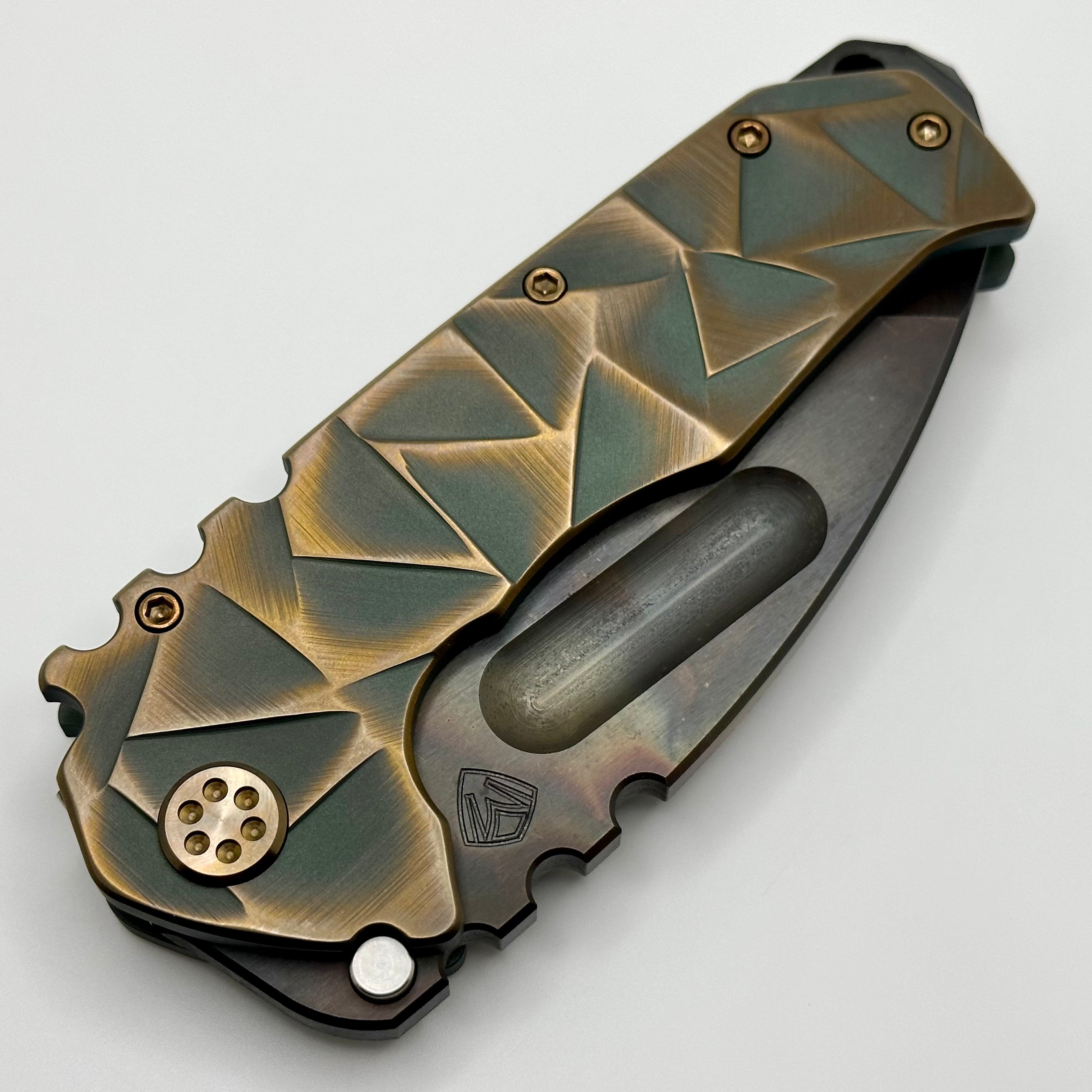 Medford Praetorian TI S35VN Tanto Knife - Premium Tactical Design with Bronze Hardware