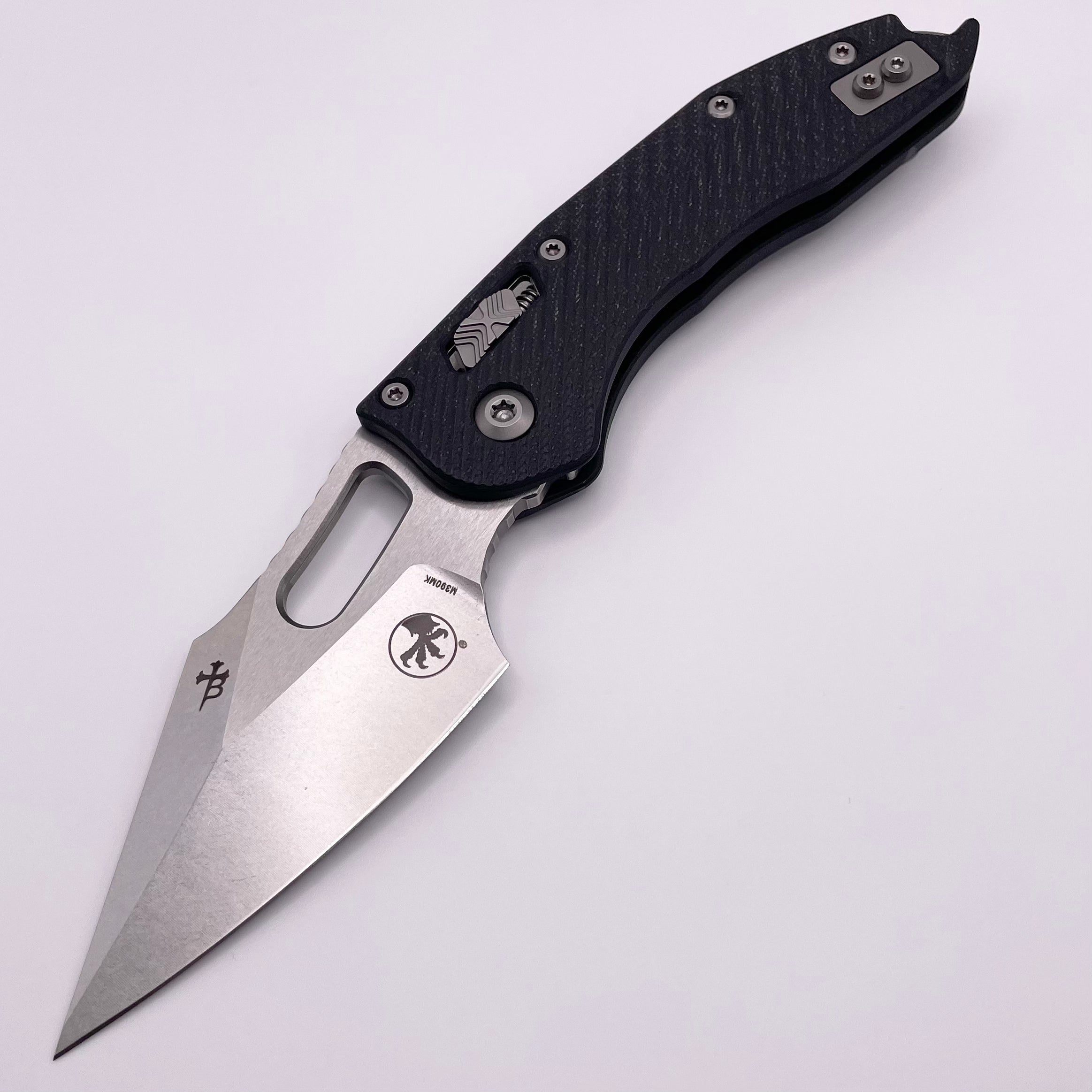 Premium Microtech Stitch RAM LOK Knife - Black G-10 & M390MK Blade