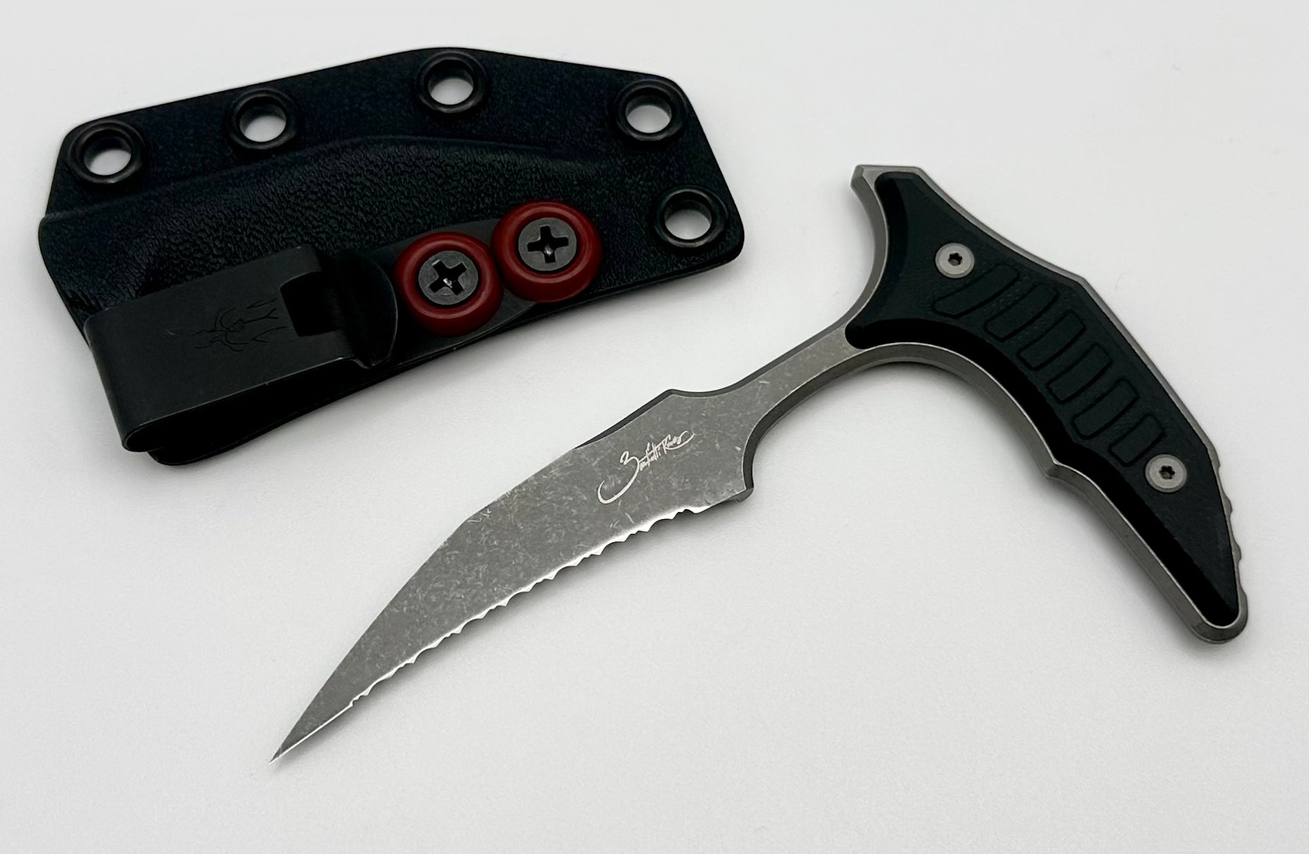 Microtech & Bastinelli Ultimate Bee Apocalyptic Full Serrated Tactical Knife - G-10 Handle