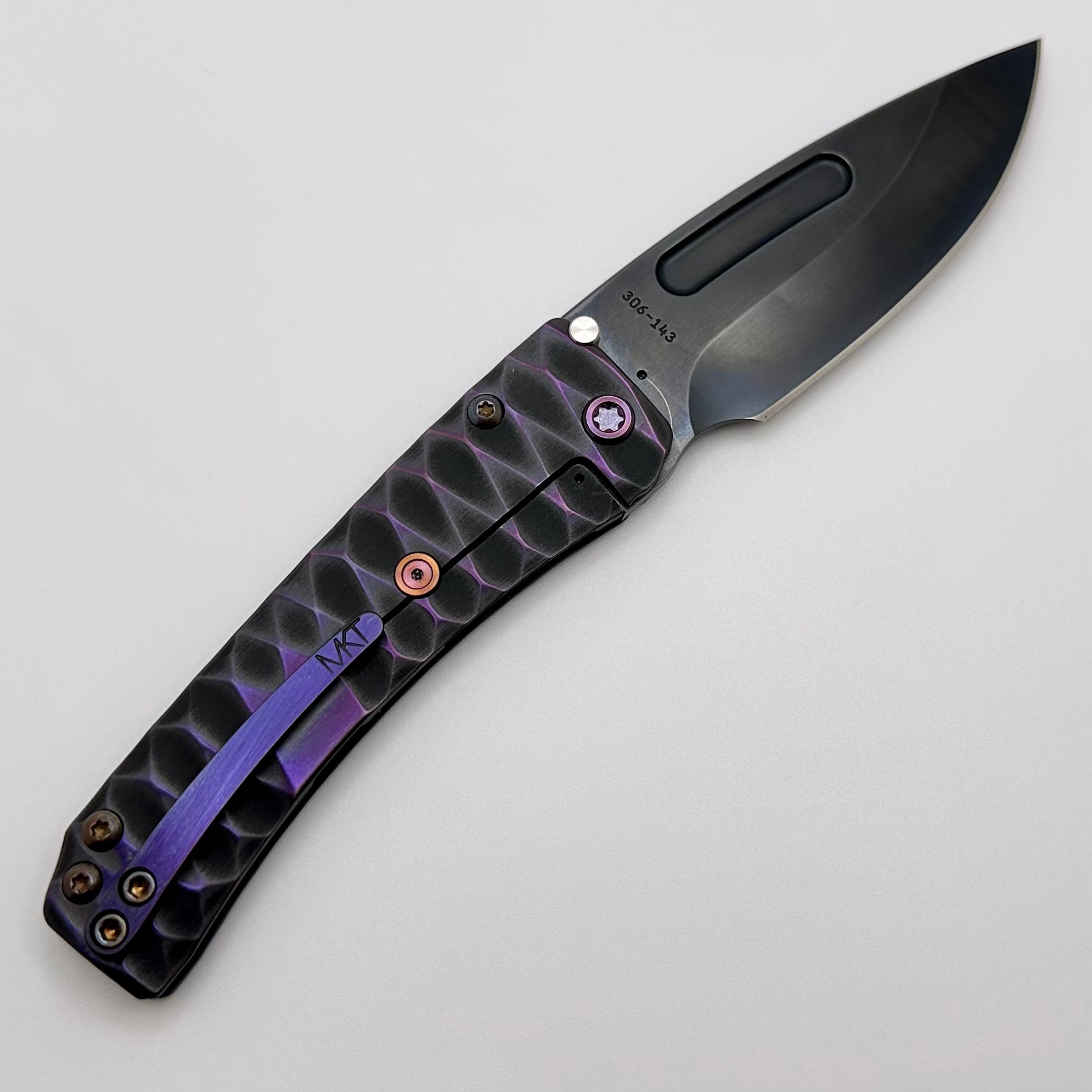 Medford Slim Midi PVD Drop Point Knife | Premium S45VN Blade & Violet Diamondhead Handles