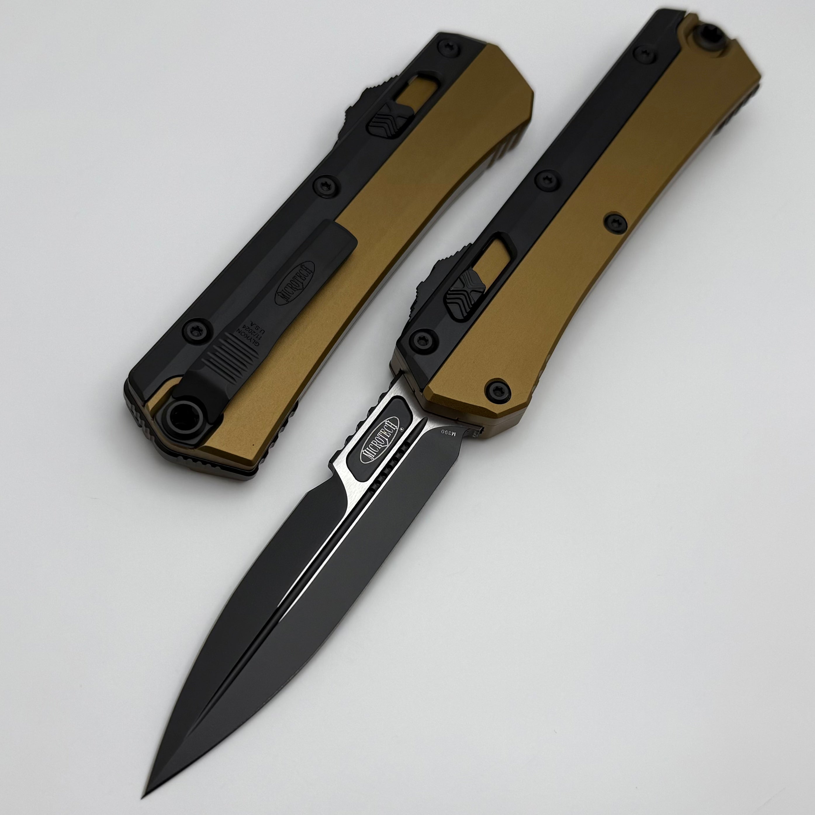 Premium Microtech Glykon Tactical Bayonet - Ultimate Tan Handle 184-1TA