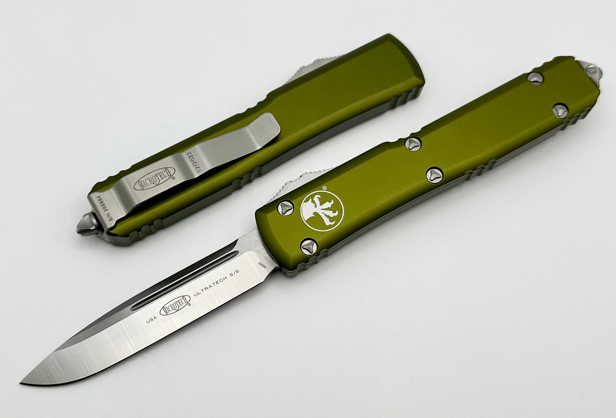 Premium Microtech Ultratech OD Green Tactical Knife - Satin Single Edge