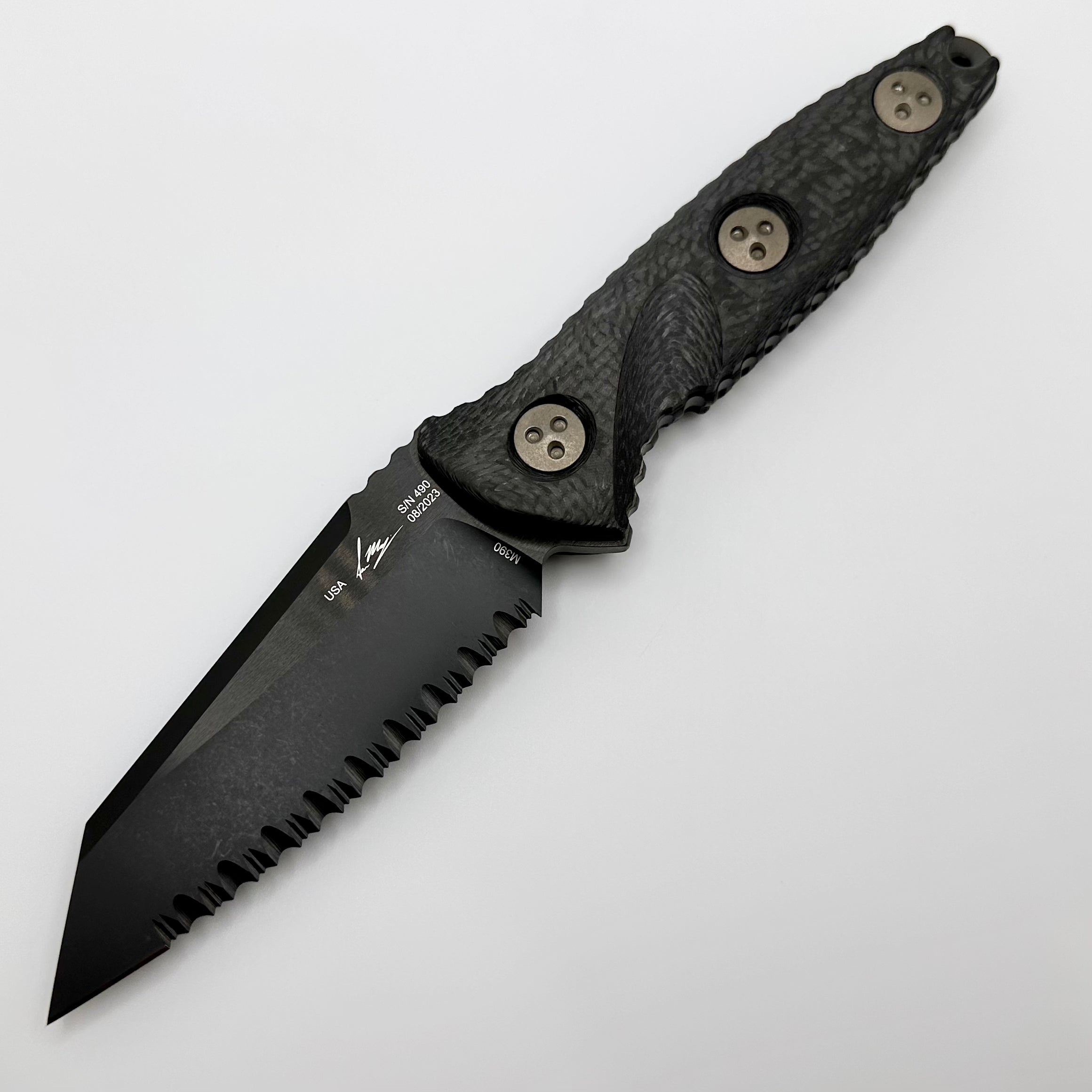 Ultimate Microtech Socom Alpha Mini Tactical Knife - DLC & Carbon Fiber Edition