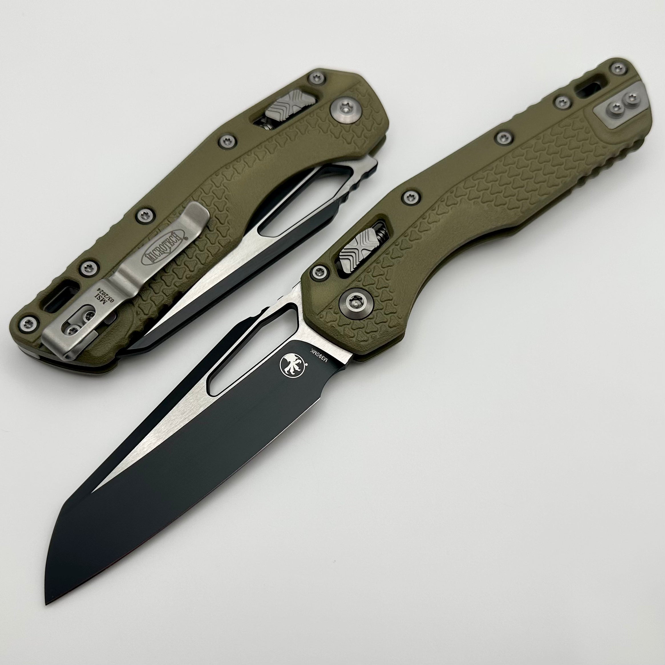 Microtech MSI RAM LOK Folding Knife - Premium M390MK Blade & OD Green Polymer Handle