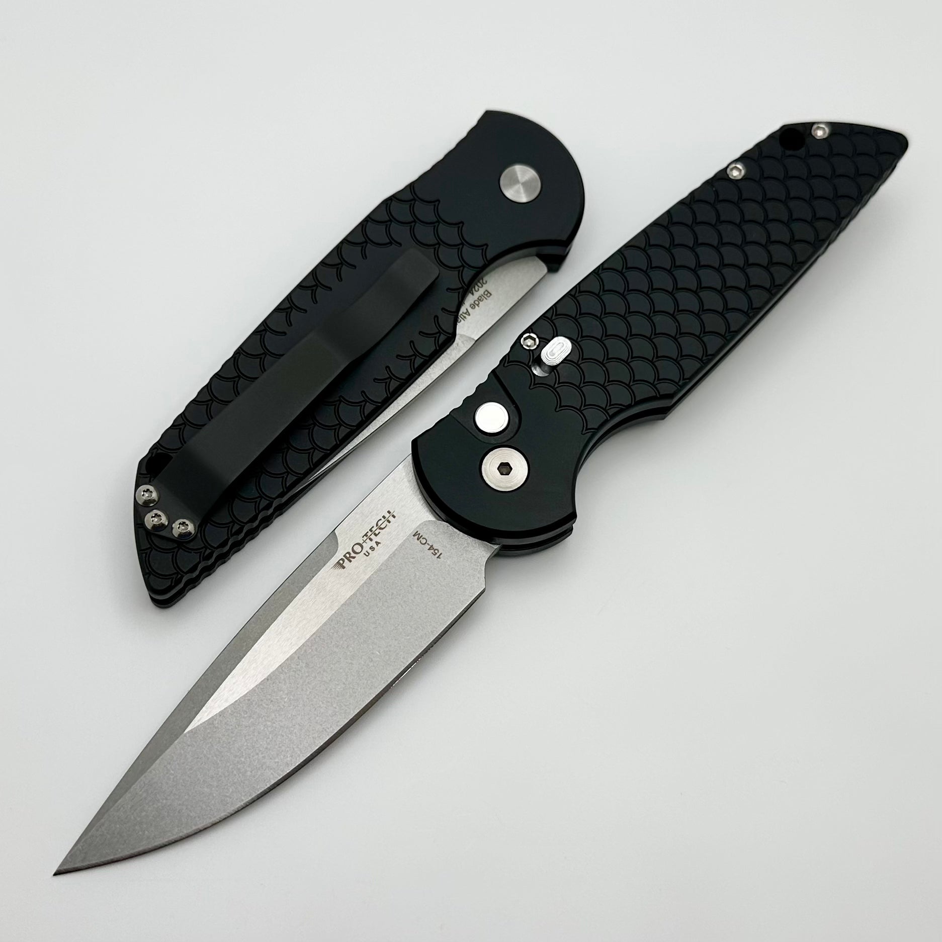 Pro-Tech TR-3 Black Fish Scale Tactical Knife - 154-CM Blade | Premium EDC