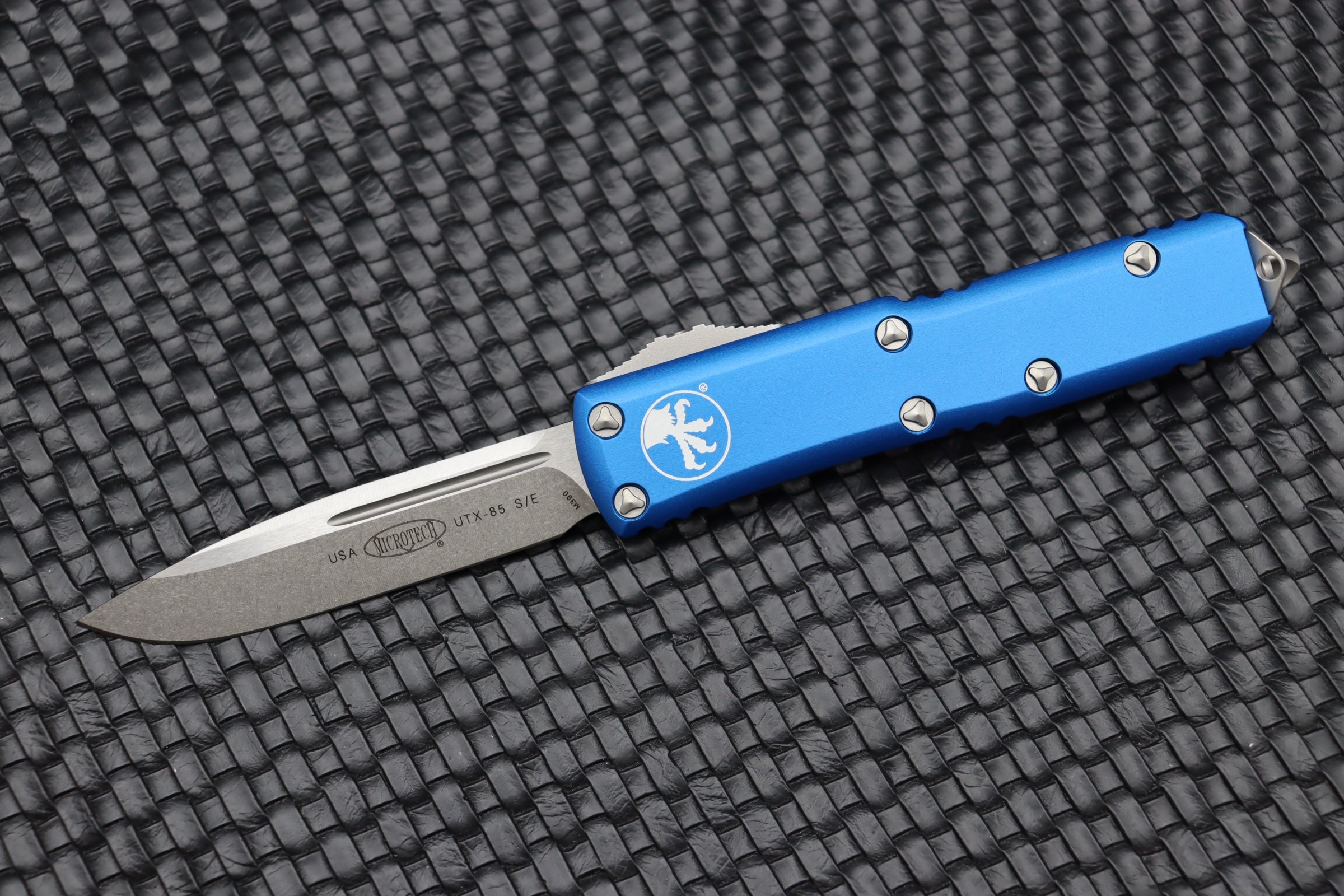 Premium Microtech UTX-85 EDC Knife - Stonewash Blue