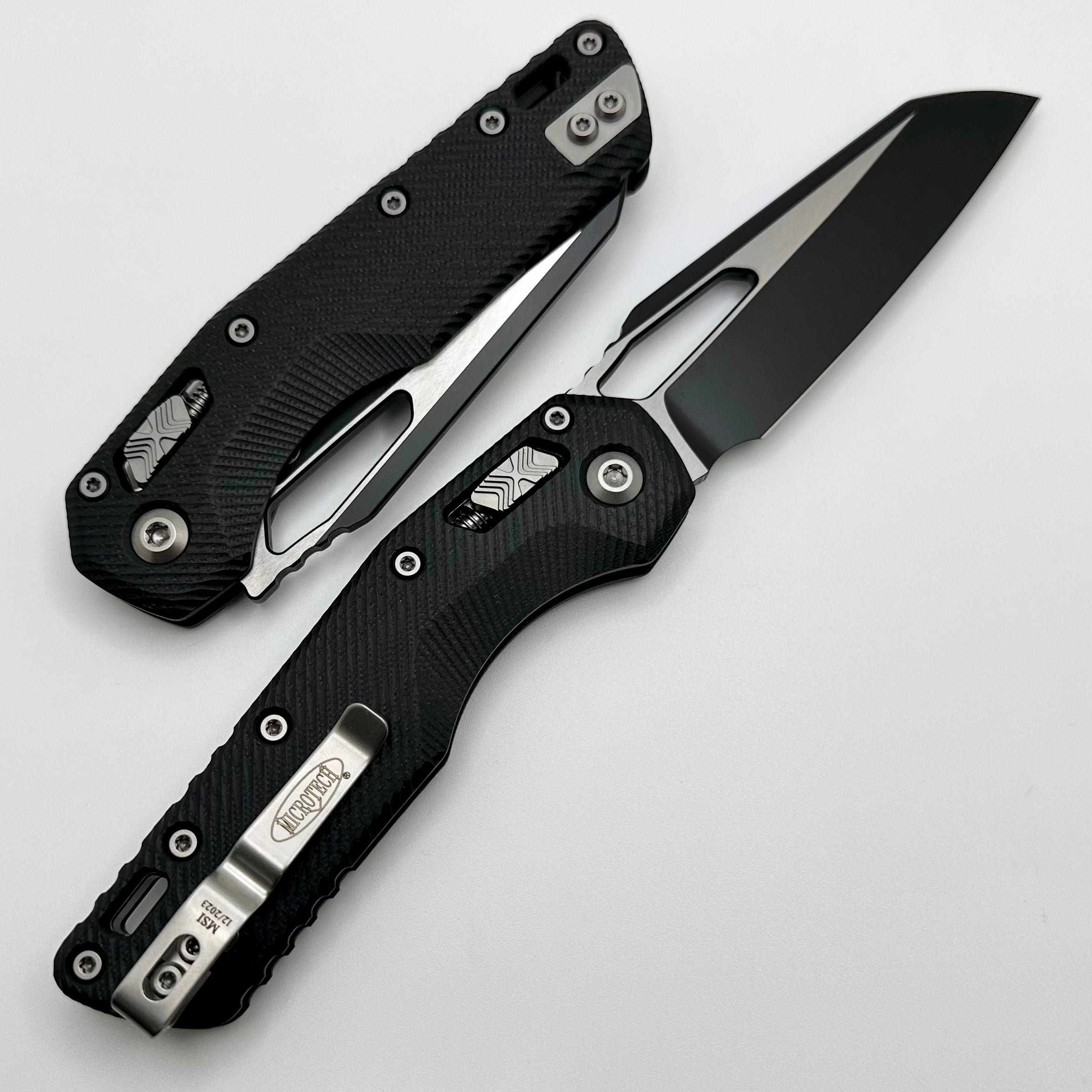 Microtech MSI RAM LOK Folding Knife - Premium Black G-10 & Two Tone M390MK Blade