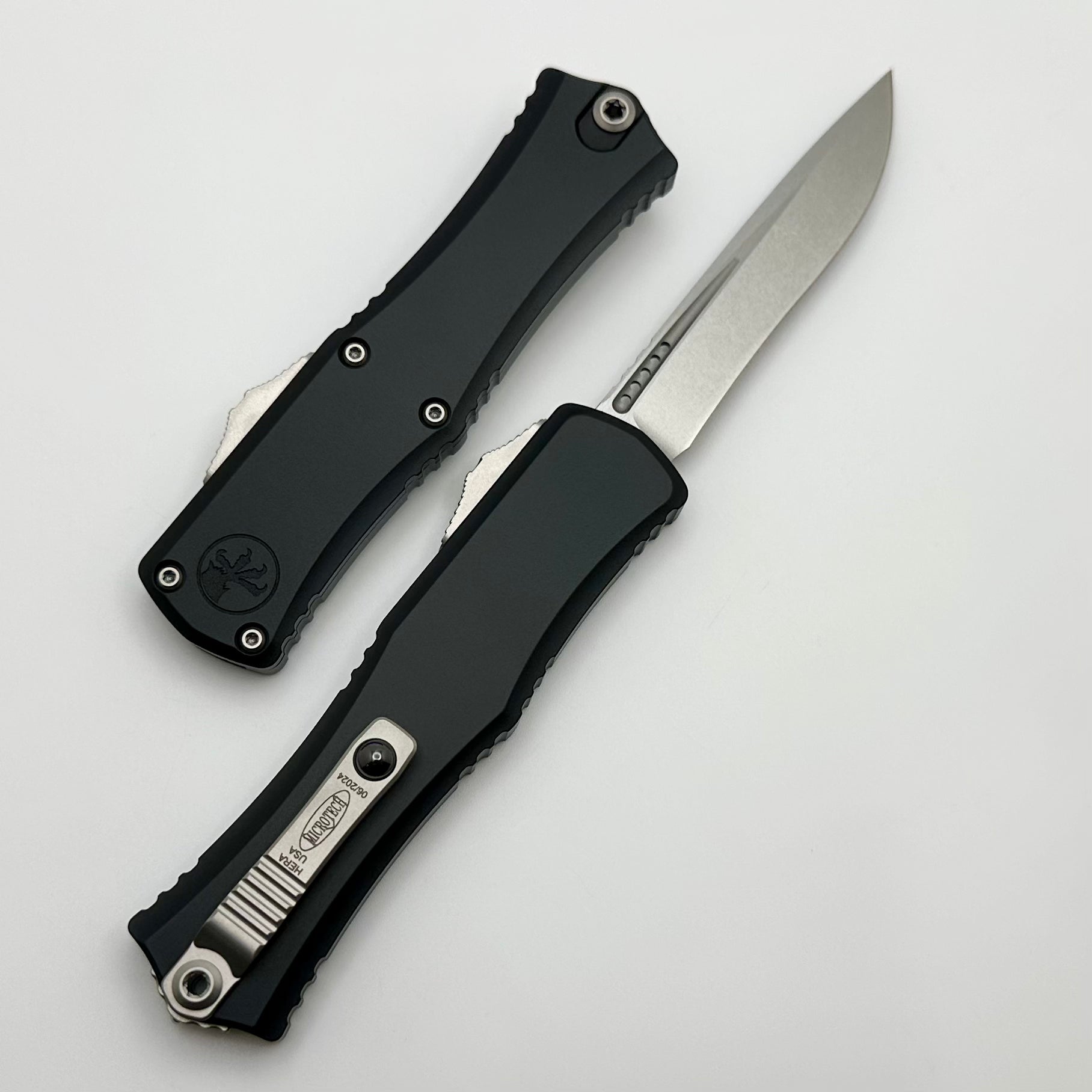 Premium Microtech Mini Hera Stonewash M390MK EDC Knife with Black Handle