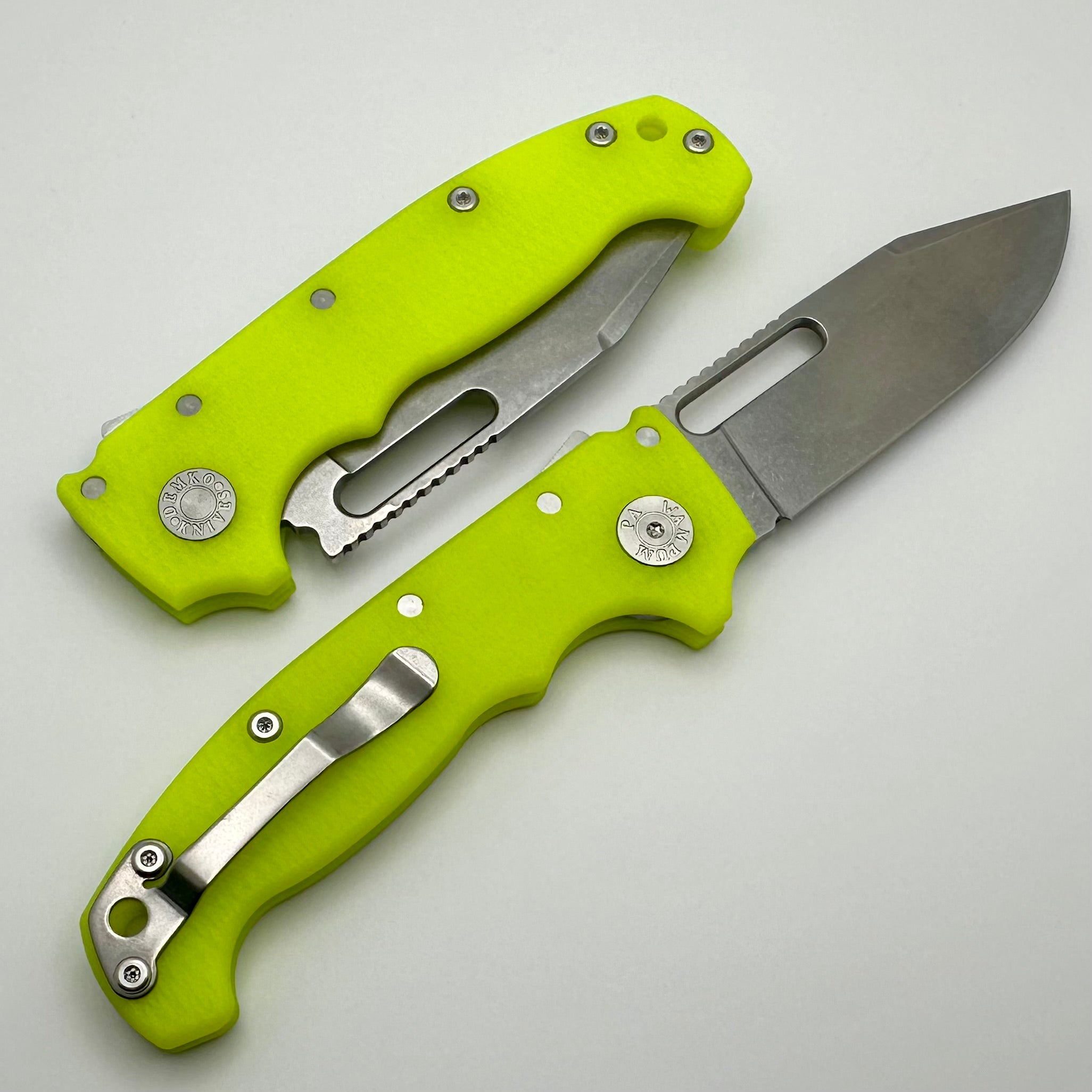 Premium Demko AD20S V2 Clip Point Knife - MagnaCut Steel & Day Glow G-10