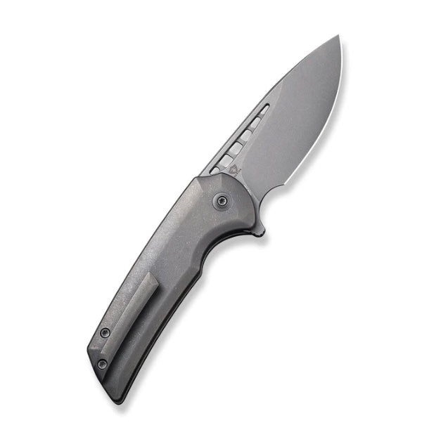 We Knife Mini Malice Flipper Button Lock Titanium - Ultimate EDC Knife with CPM-20CV Blade