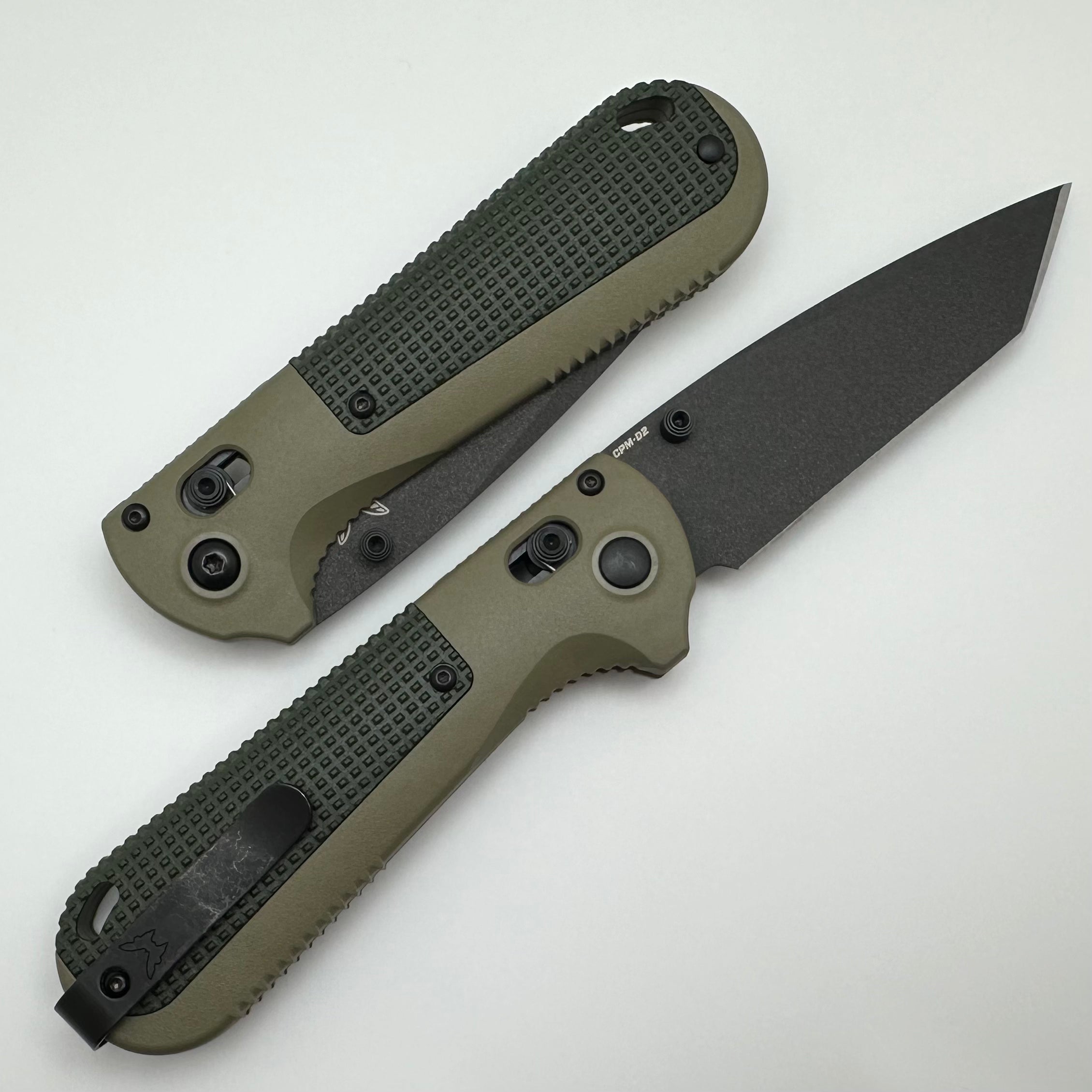 Benchmade Redoubt Ranger Green Tanto D2 EDC Knife - Ultimate Hard-Use Utility Tool