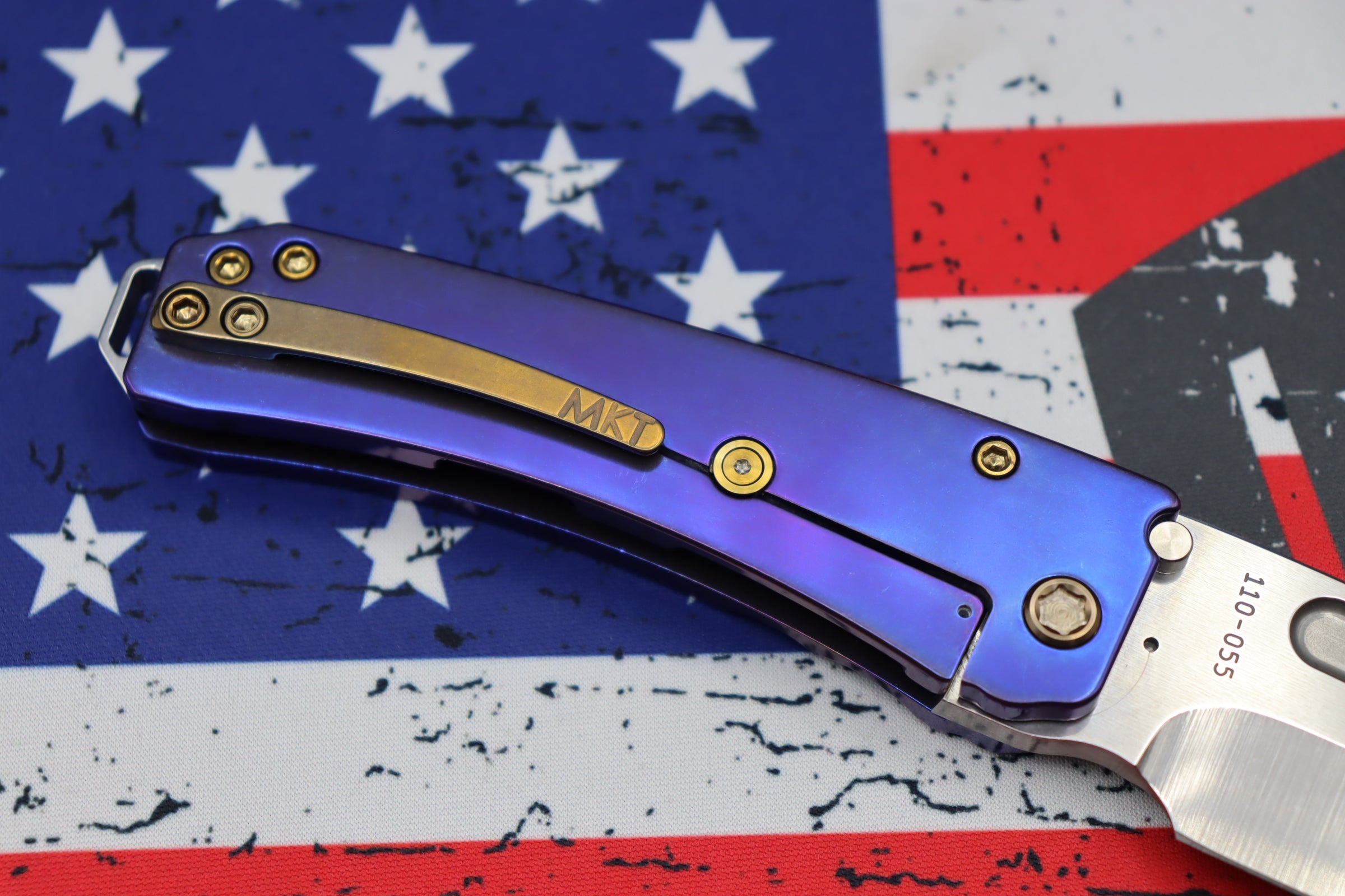 Medford Midi Marauder S35 Tanto - Premium EDC Knife with Dark Blue Bronze Filigree Handles